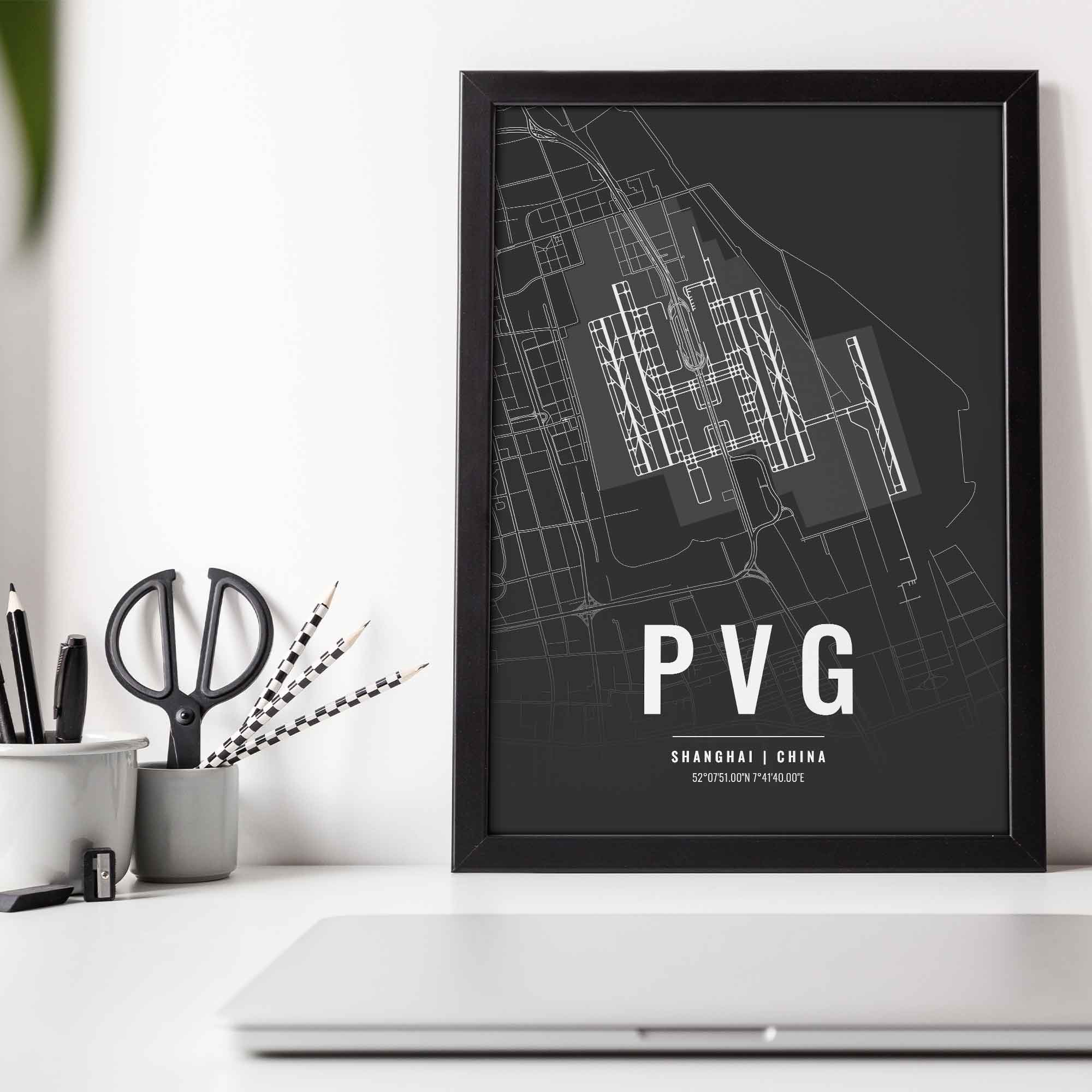 Flughafen Poster - PVG - Shanghai