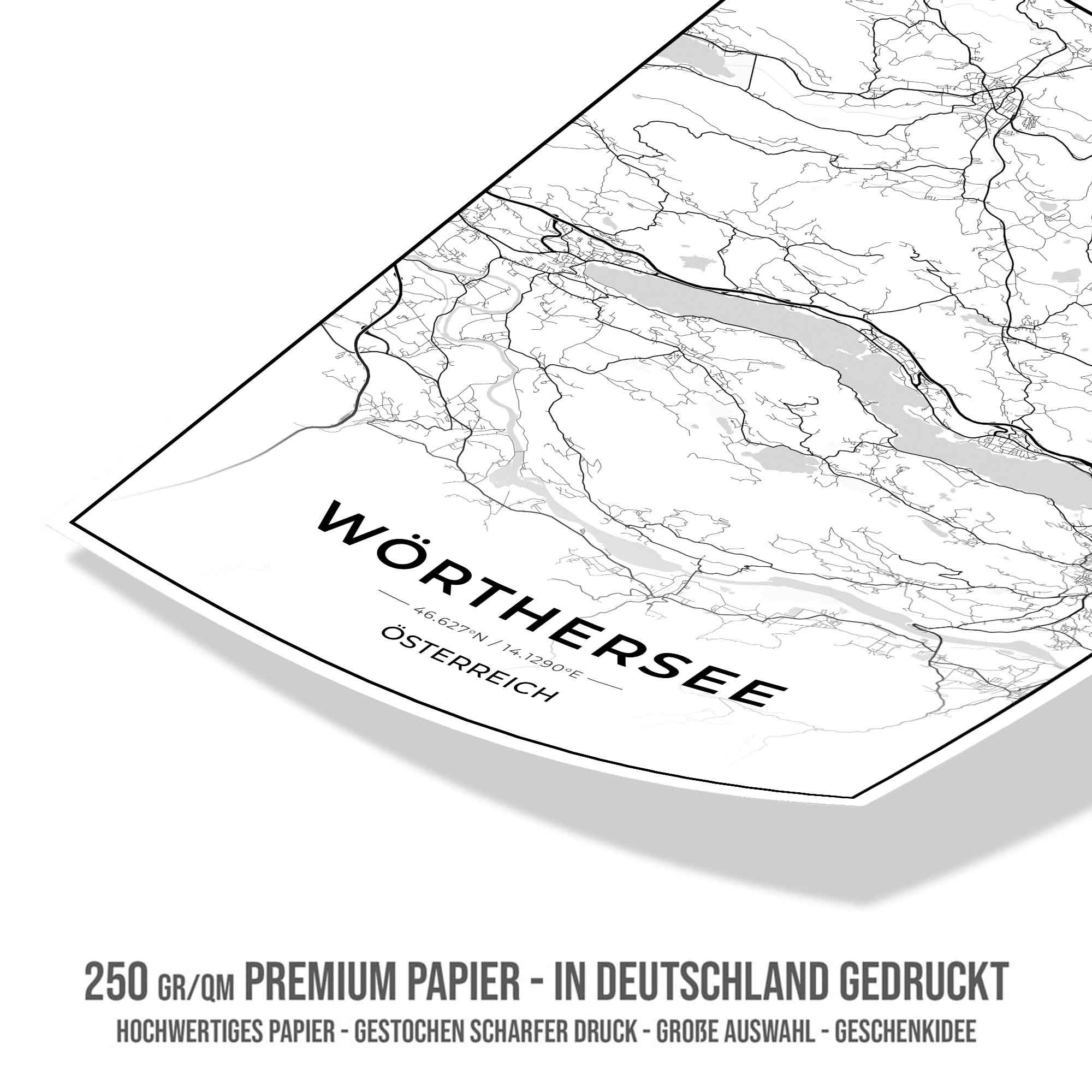 See Karten Poster - Wörthersee