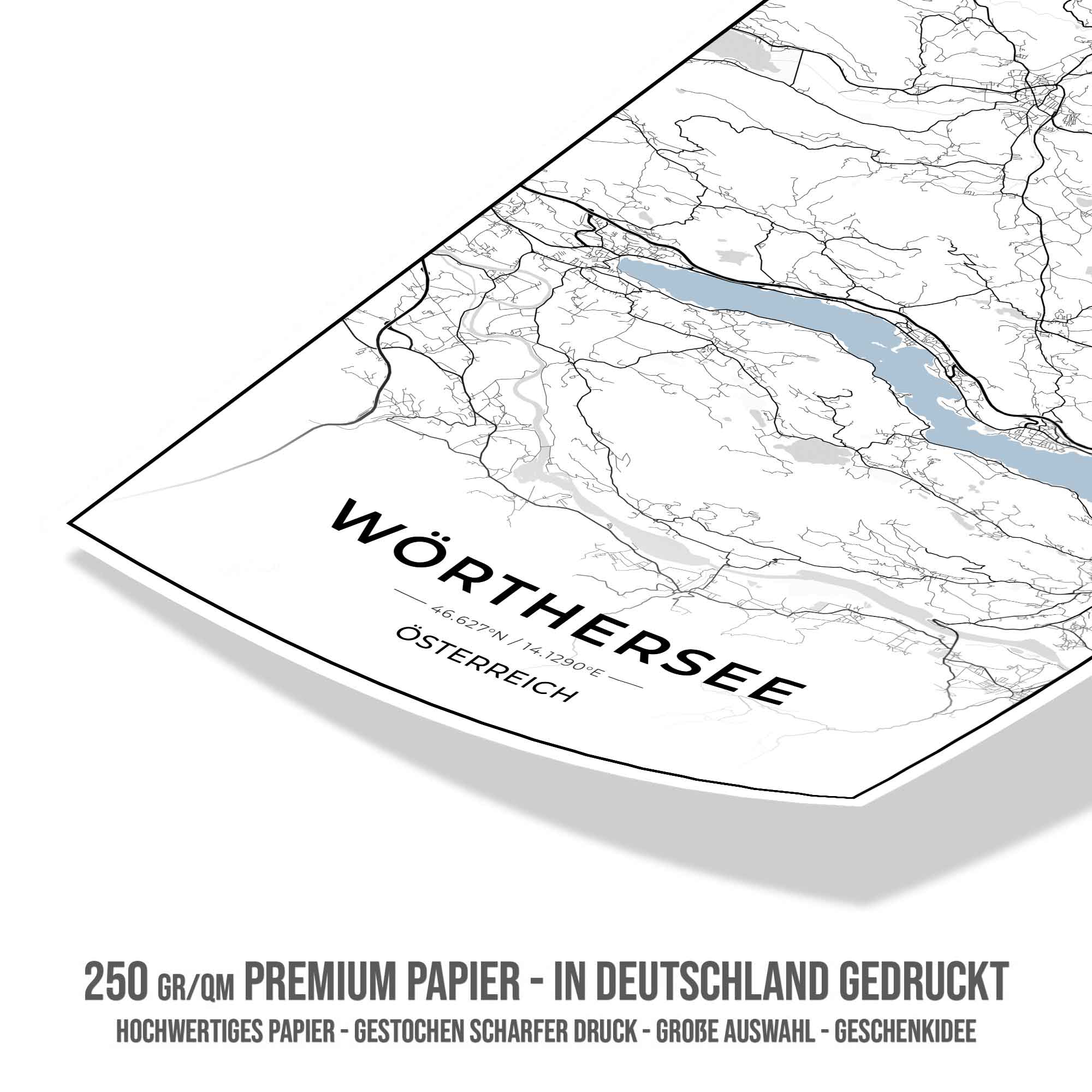 See Karten Poster - Wörthersee