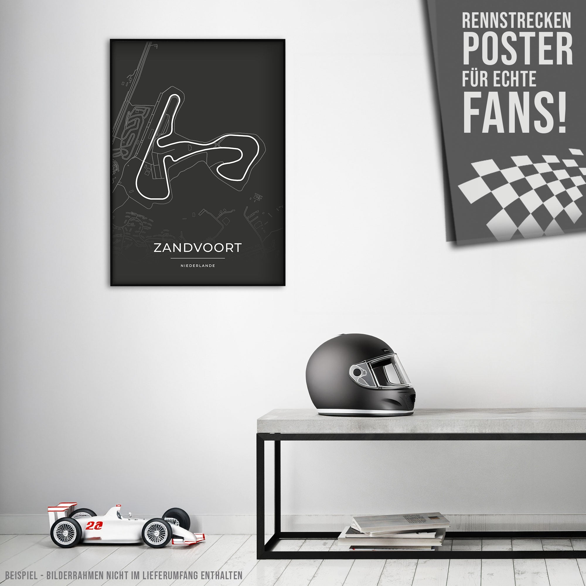 Rennstrecke Poster - Zandvoort - Motorsport Karte