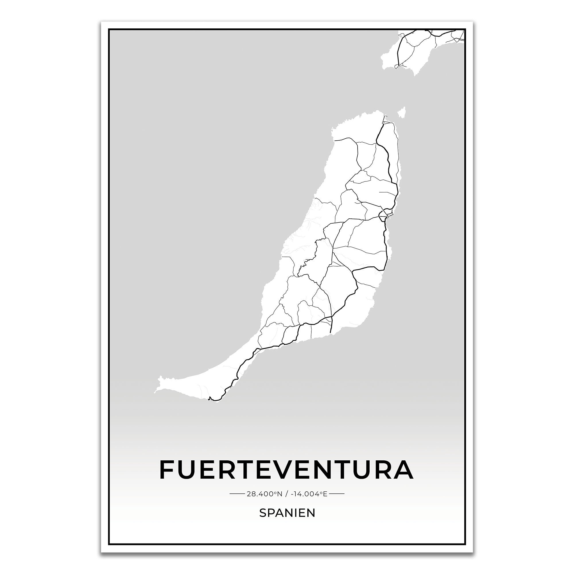 Insel Karten Poster - Fuerteventura