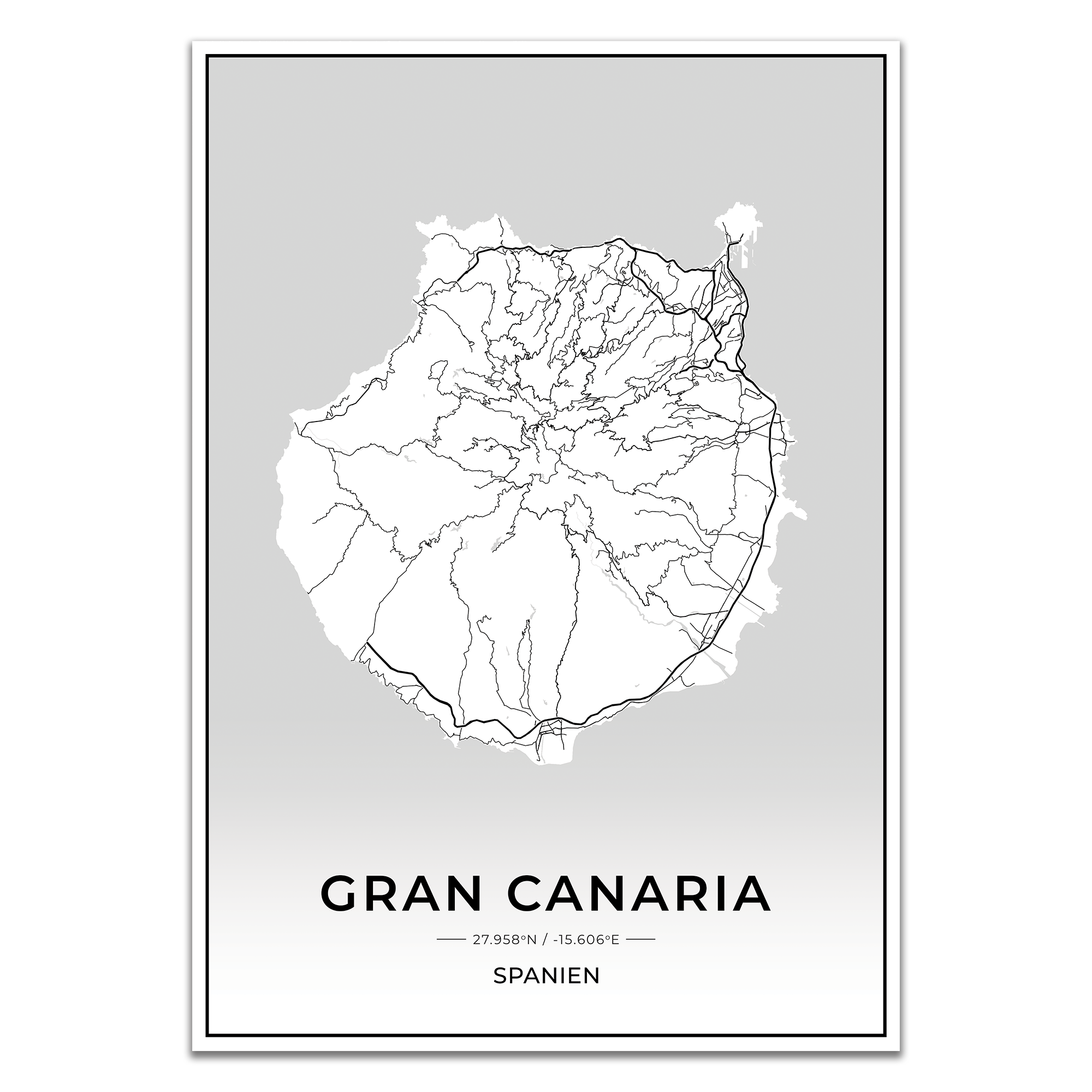 Insel Karten Poster - Gran Canaria