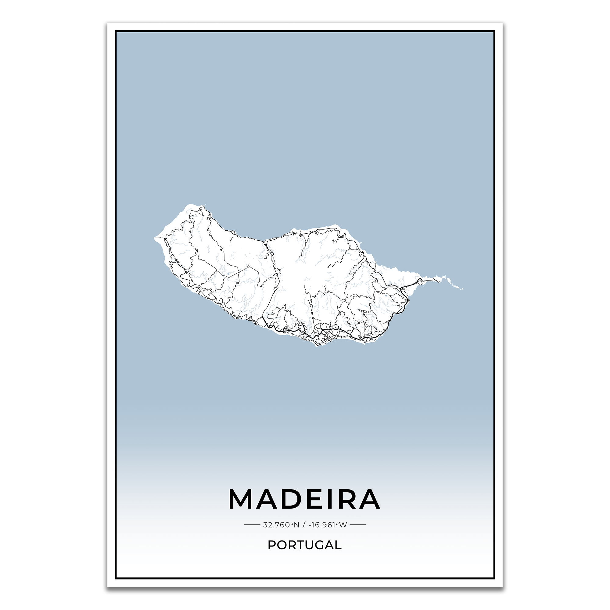 Insel Karten Poster - Madeira