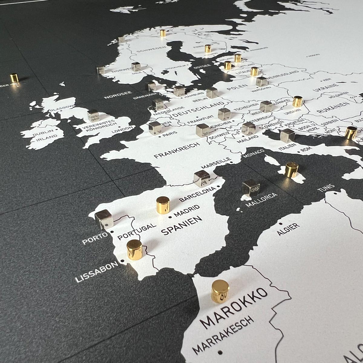 Die magnetische Weltkarte - inkl. Magnet Pins
