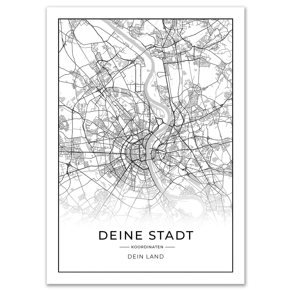 Personalisiertes Stadtposter