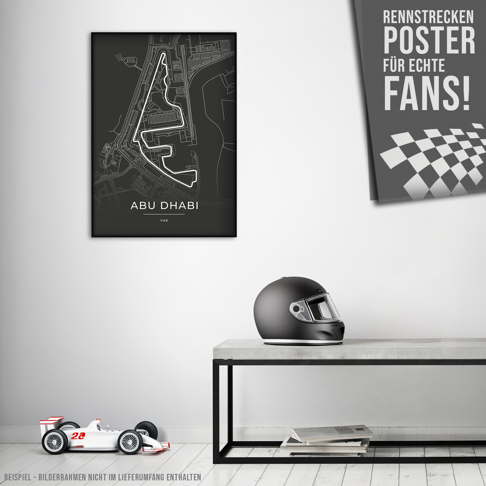 Rennstrecke Poster - Abu Dhabi - Motorsport Karte