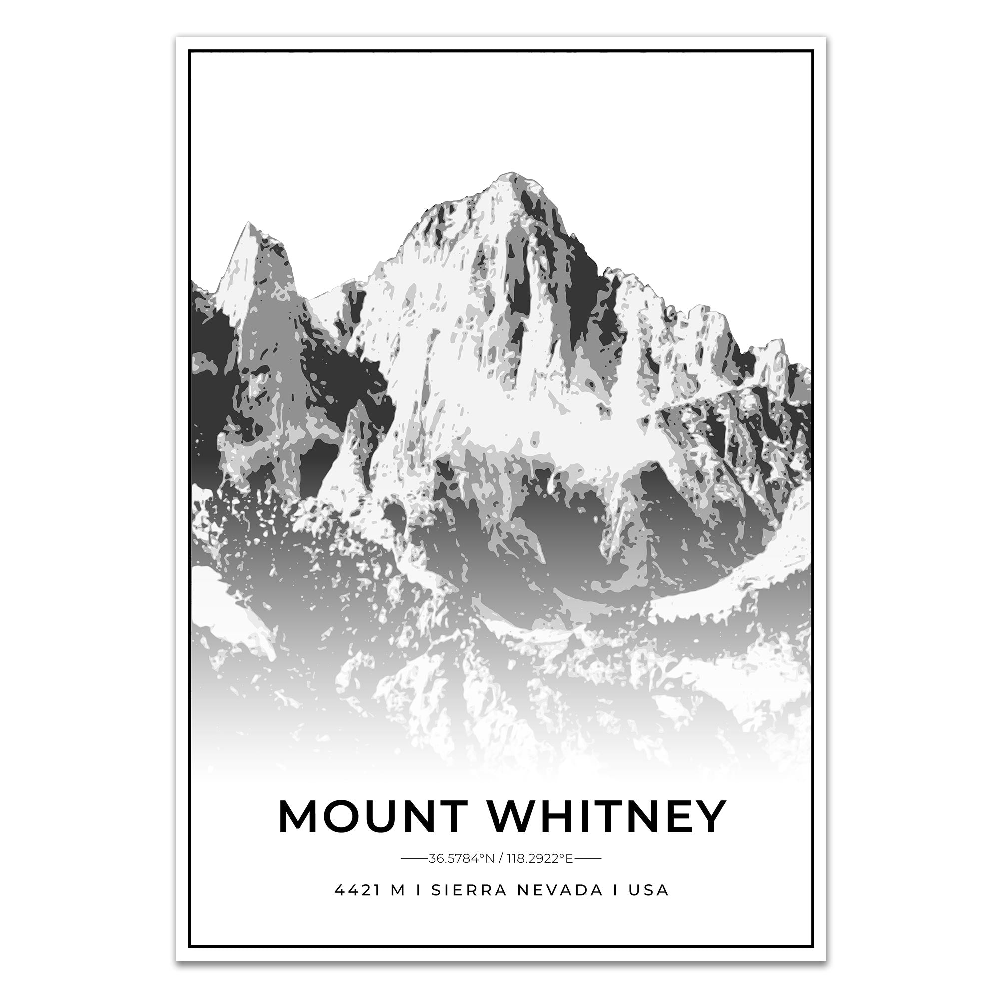 Berge Poster - Mount Whitney