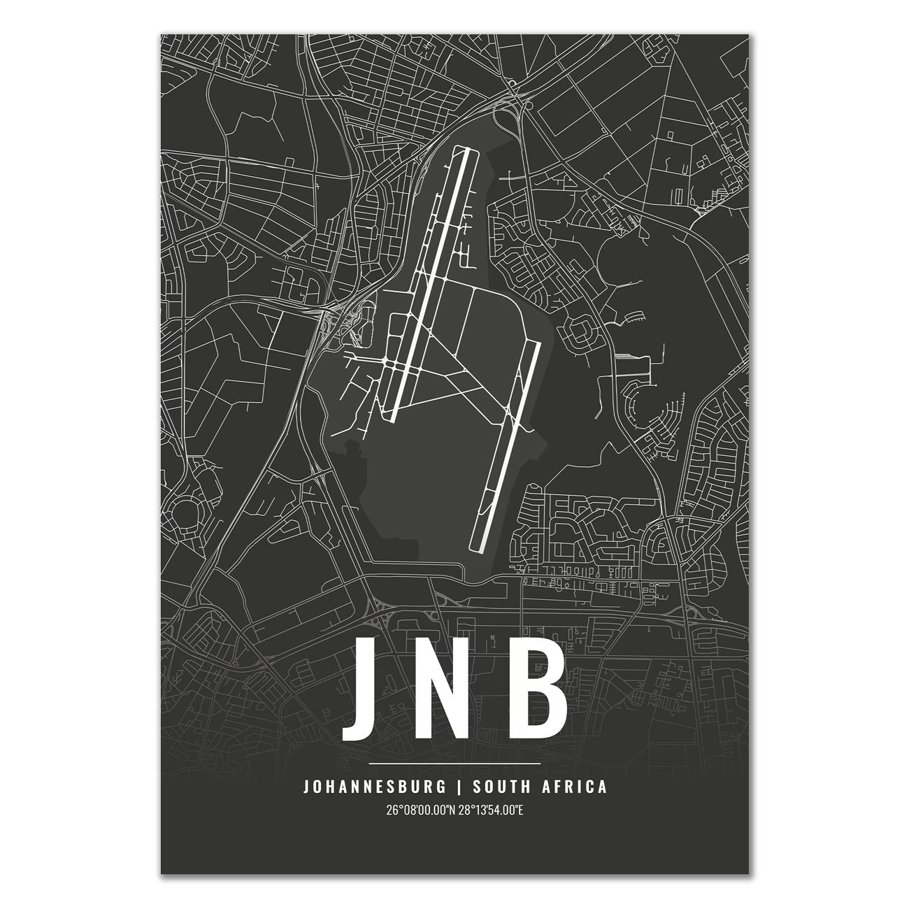 Flughafen Poster - JNB - Johannesburg