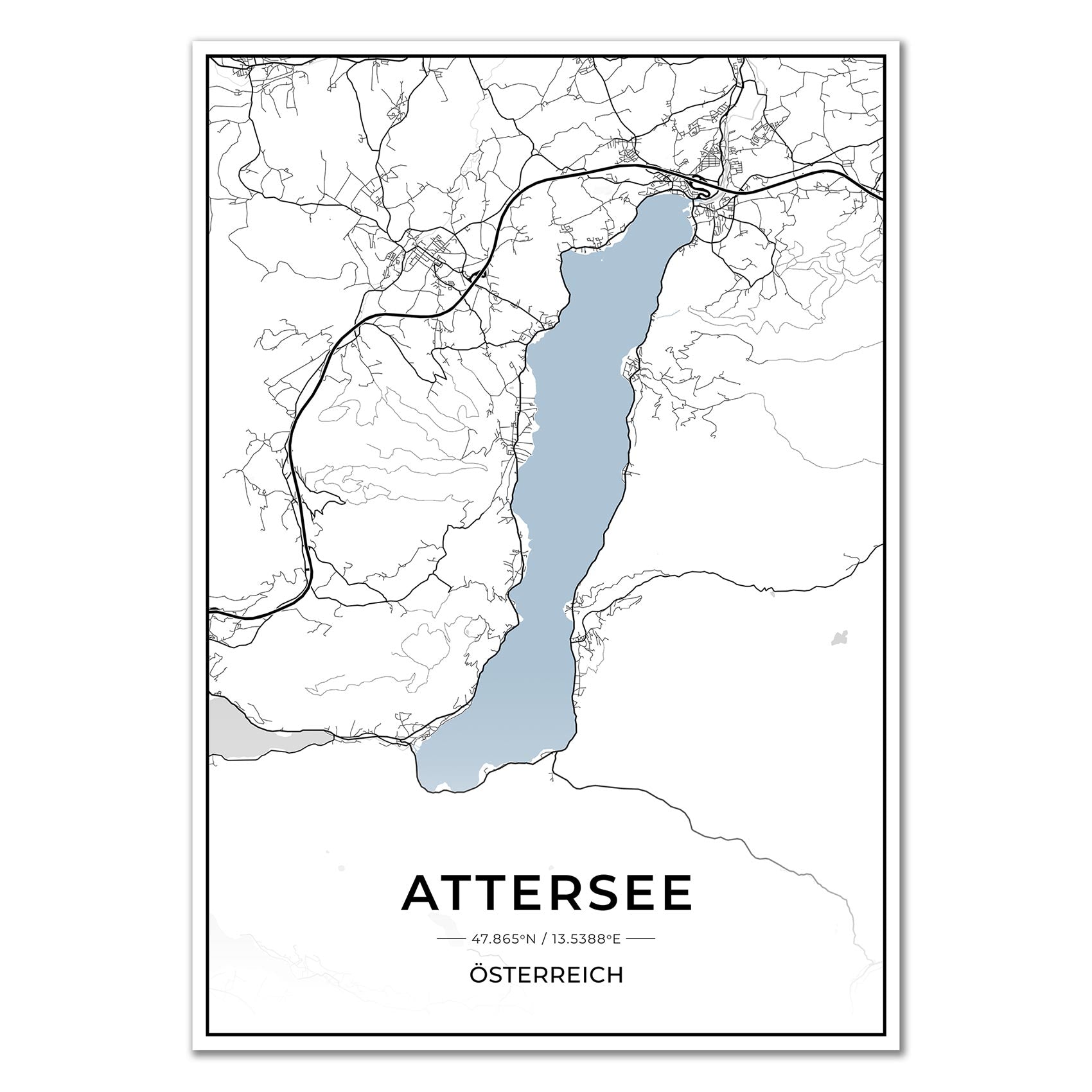See Karten Poster - Attersee