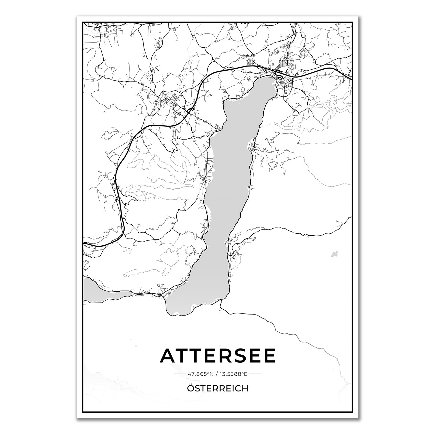 See Karten Poster - Attersee