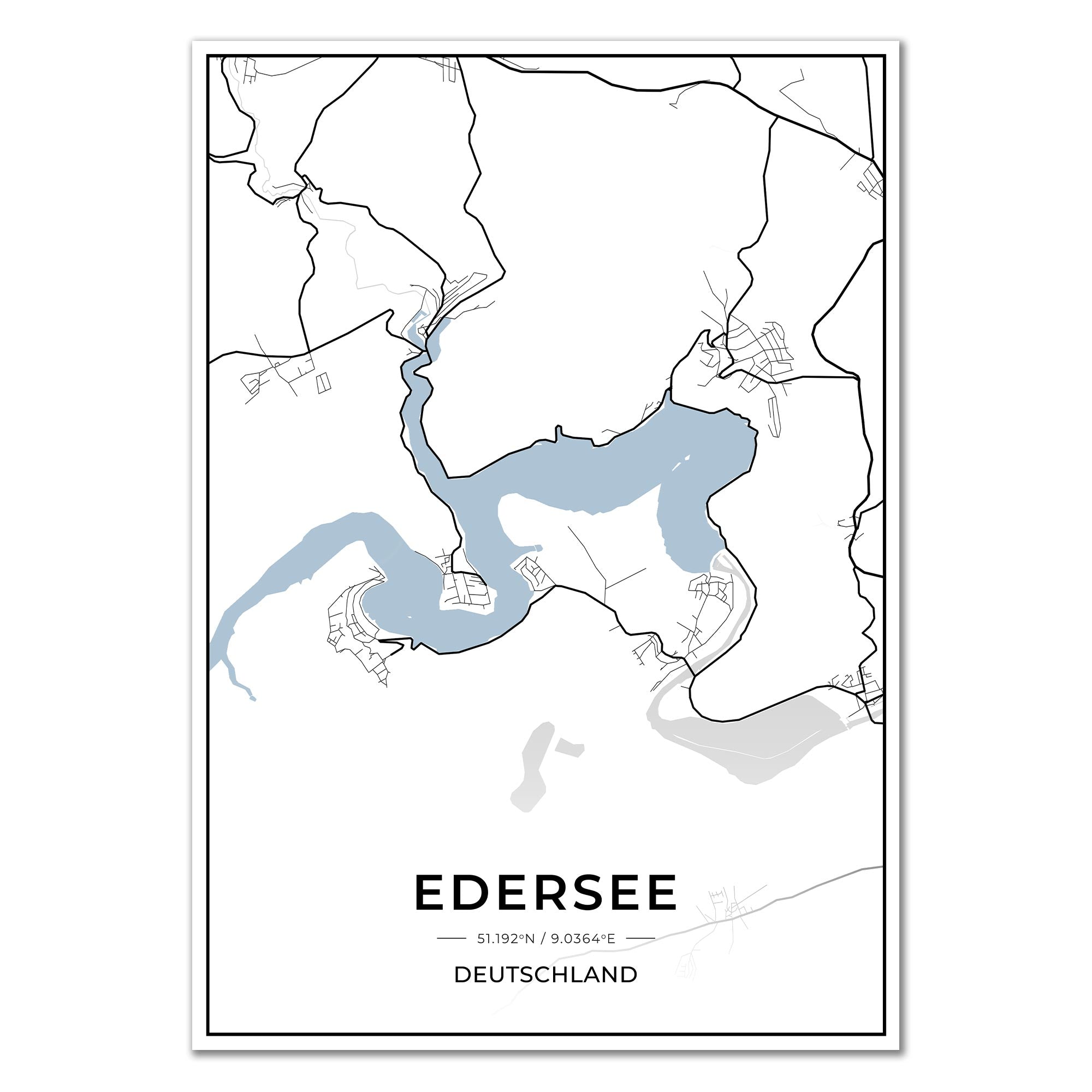 See Karten Poster - Edersee