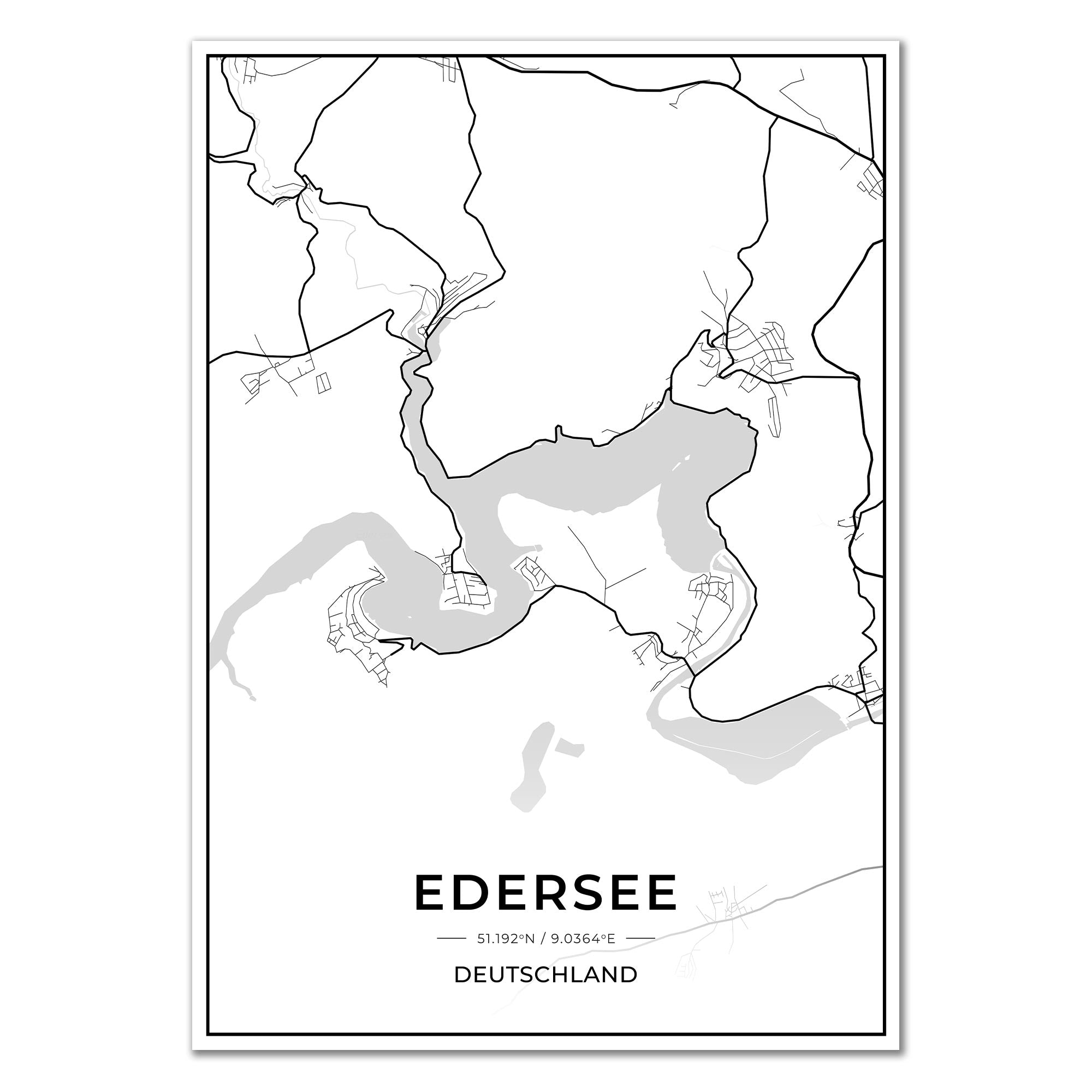 See Karten Poster - Edersee