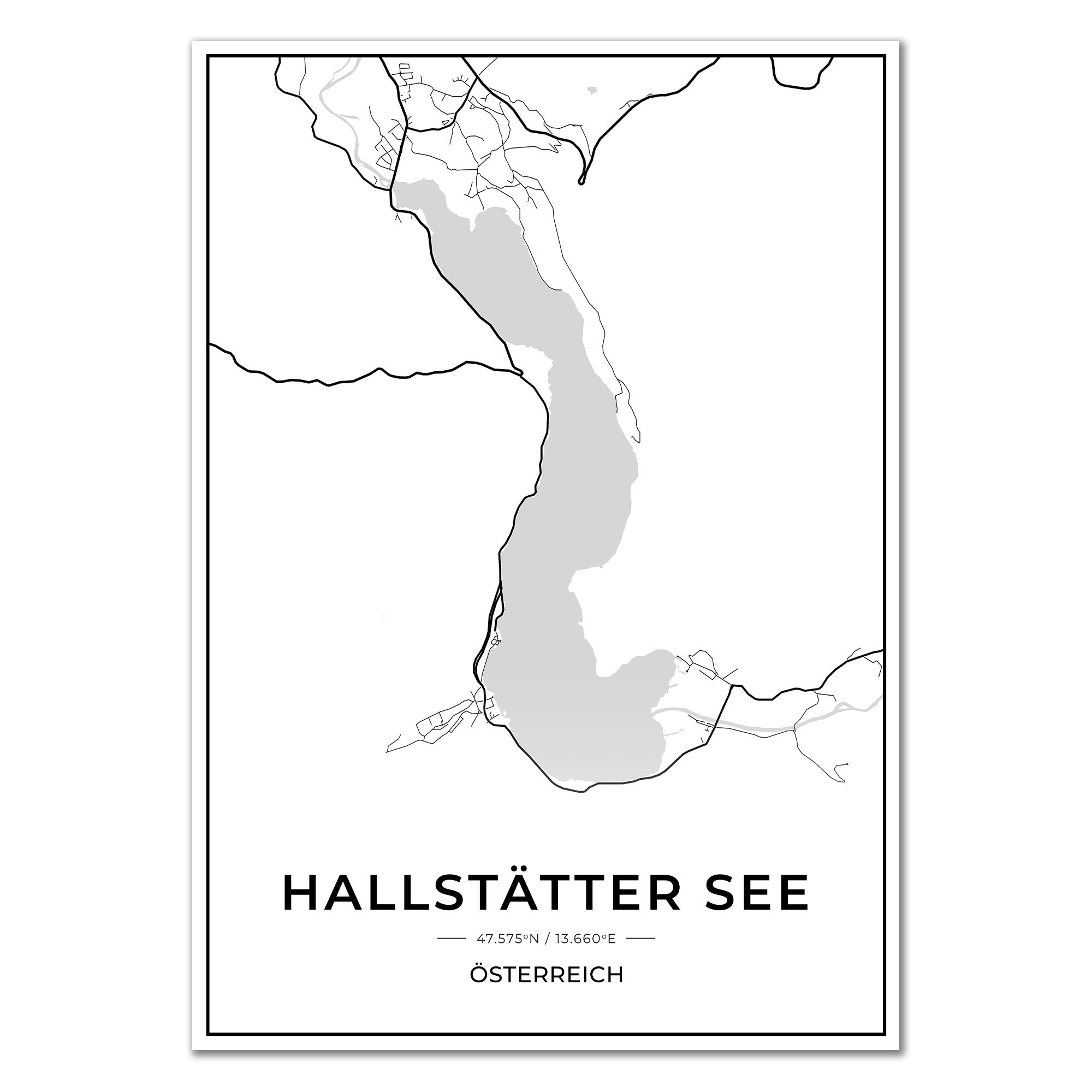 See Karten Poster - Hallstätter See