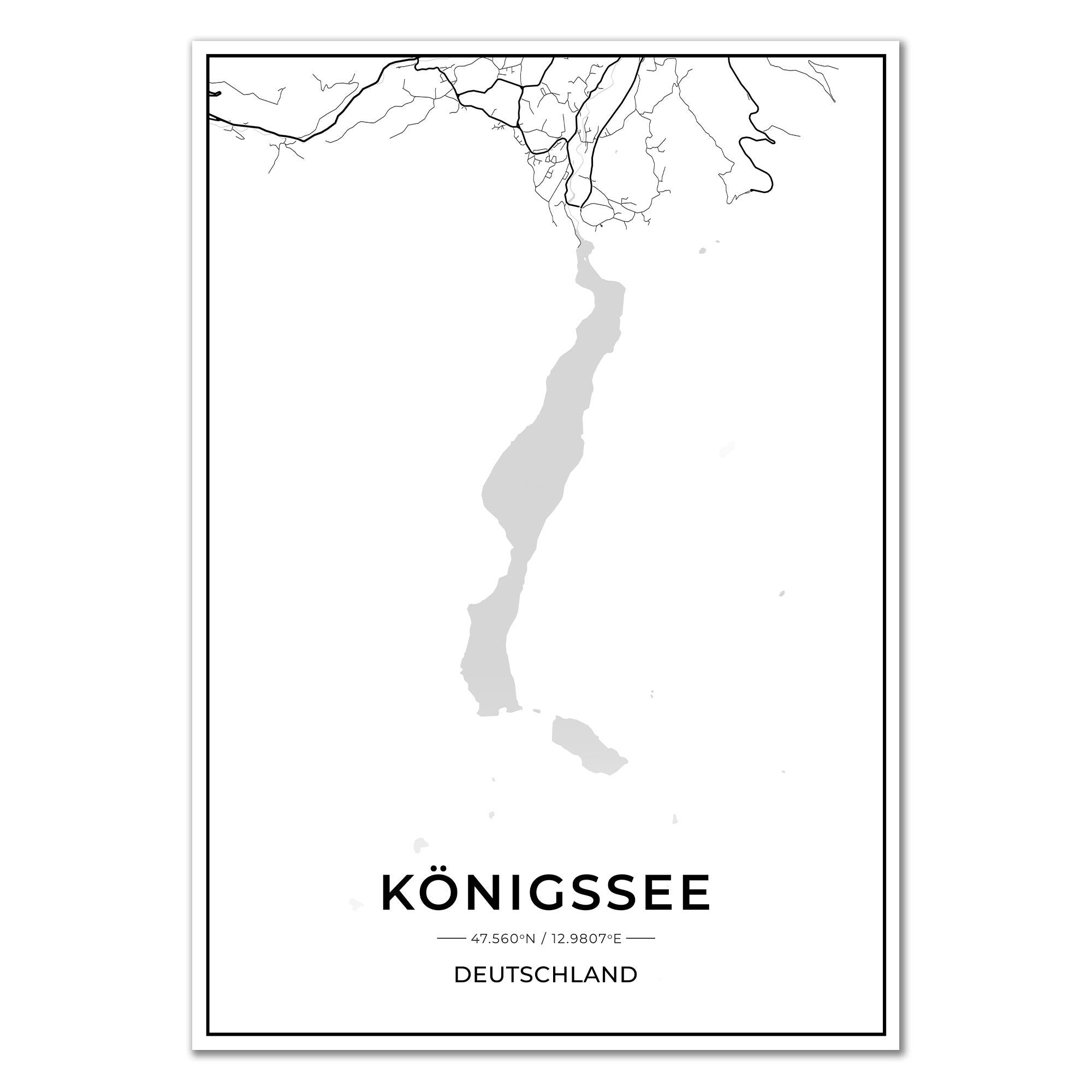 See Karten Poster - Königssee
