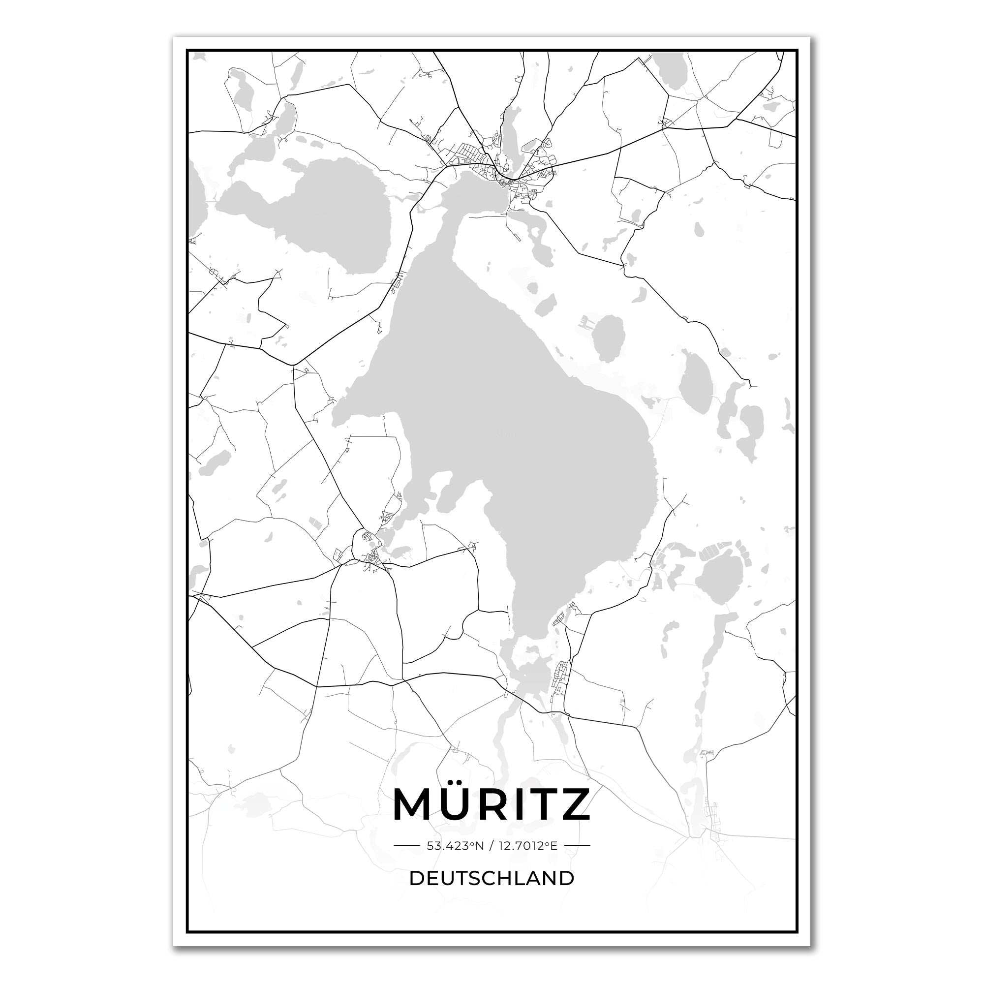 See Karten Poster - Müritz