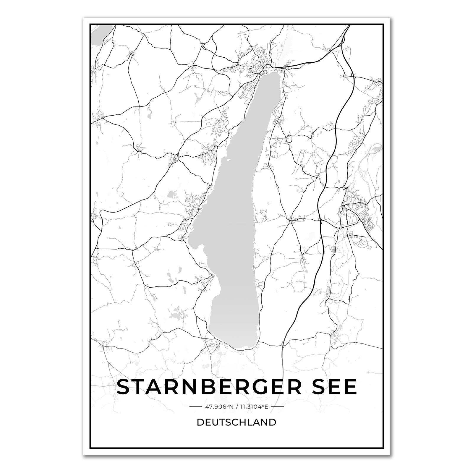See Karten Poster - Starnberger See