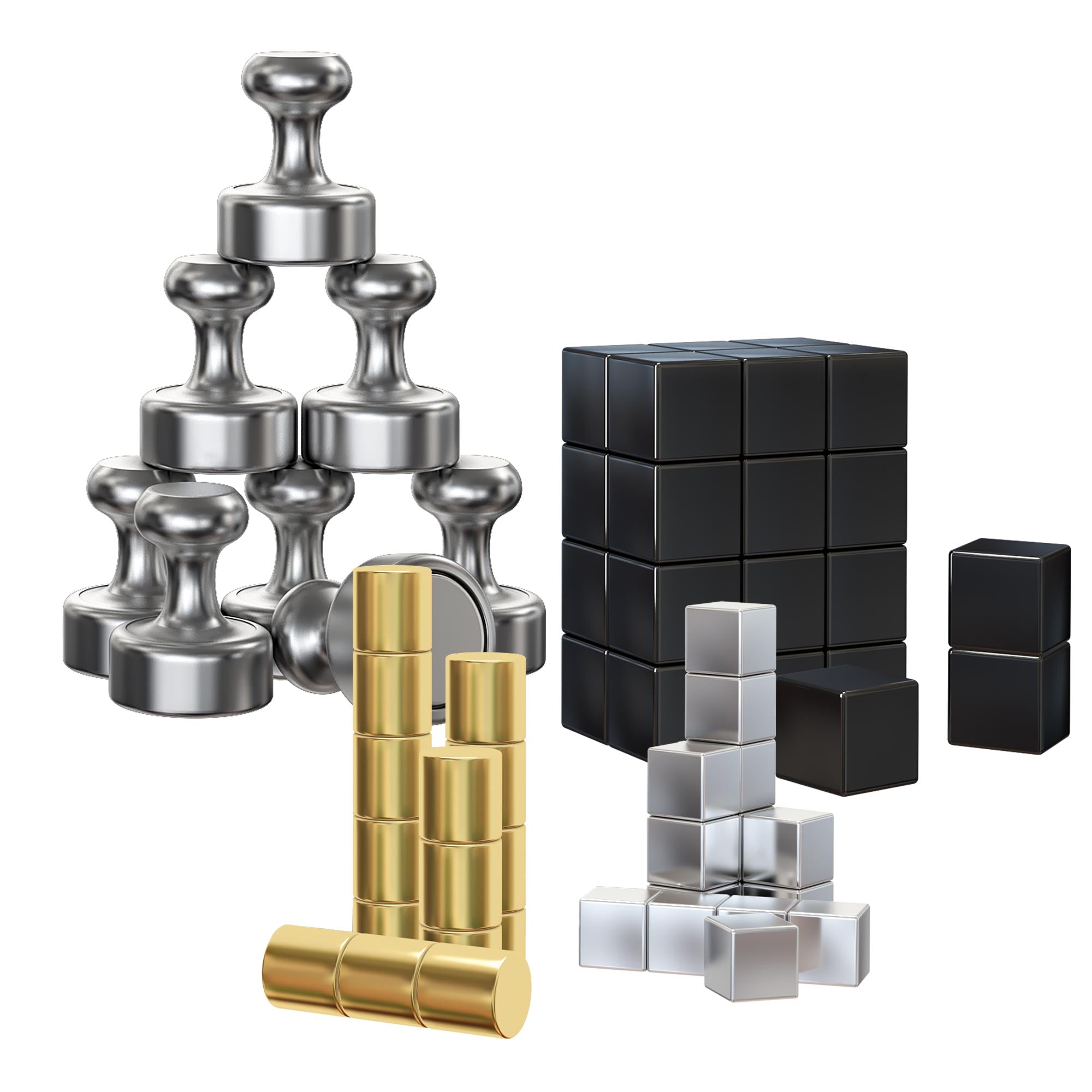 Magnet Set -  XXL Mix - Pack 65 Stück