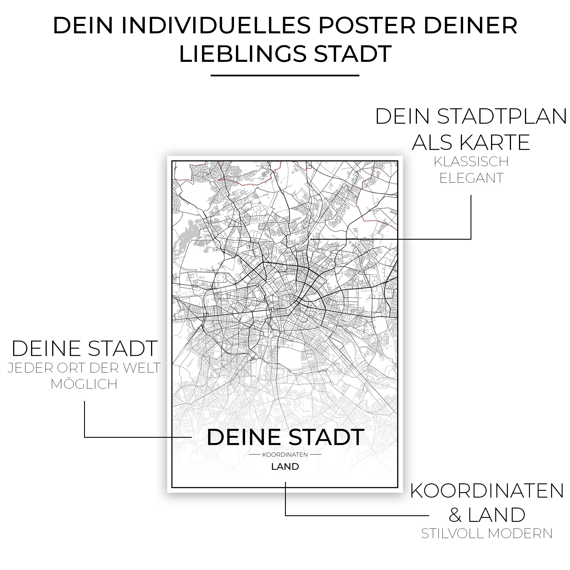 Personalisiertes Stadtposter