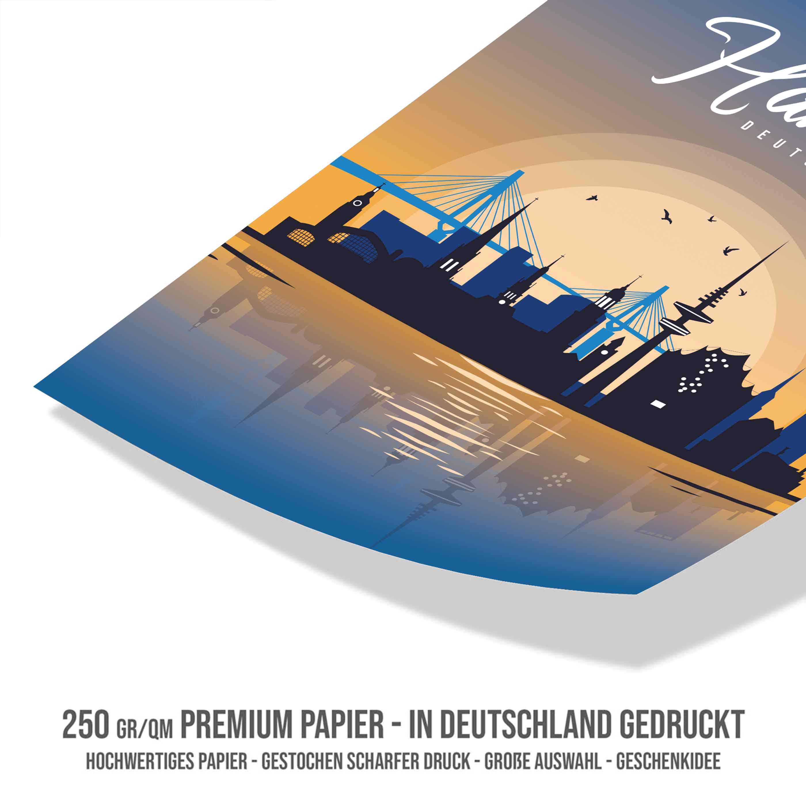 Poster Hamburg Skyline - by "Lou"