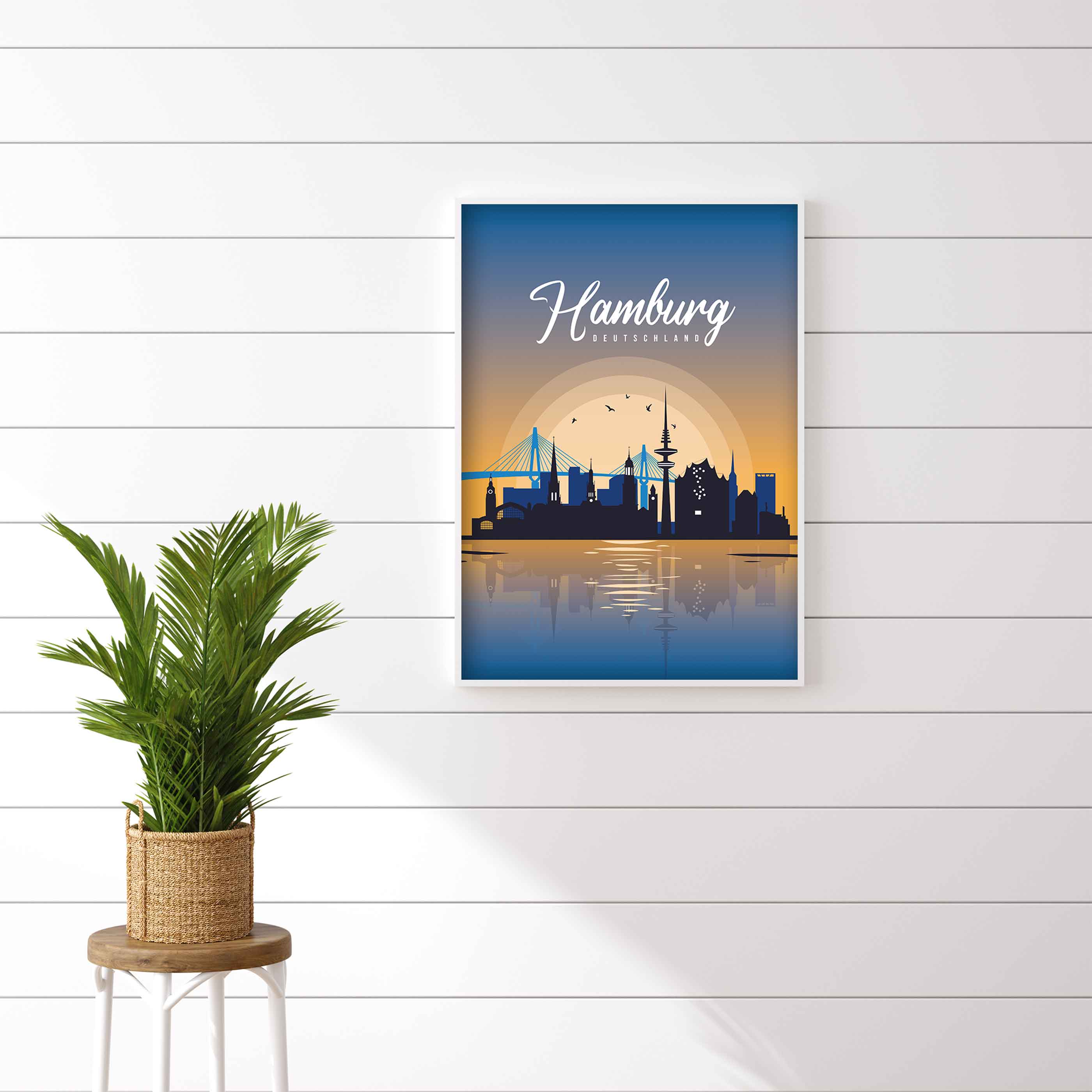 Poster Hamburg Skyline - by "Lou"