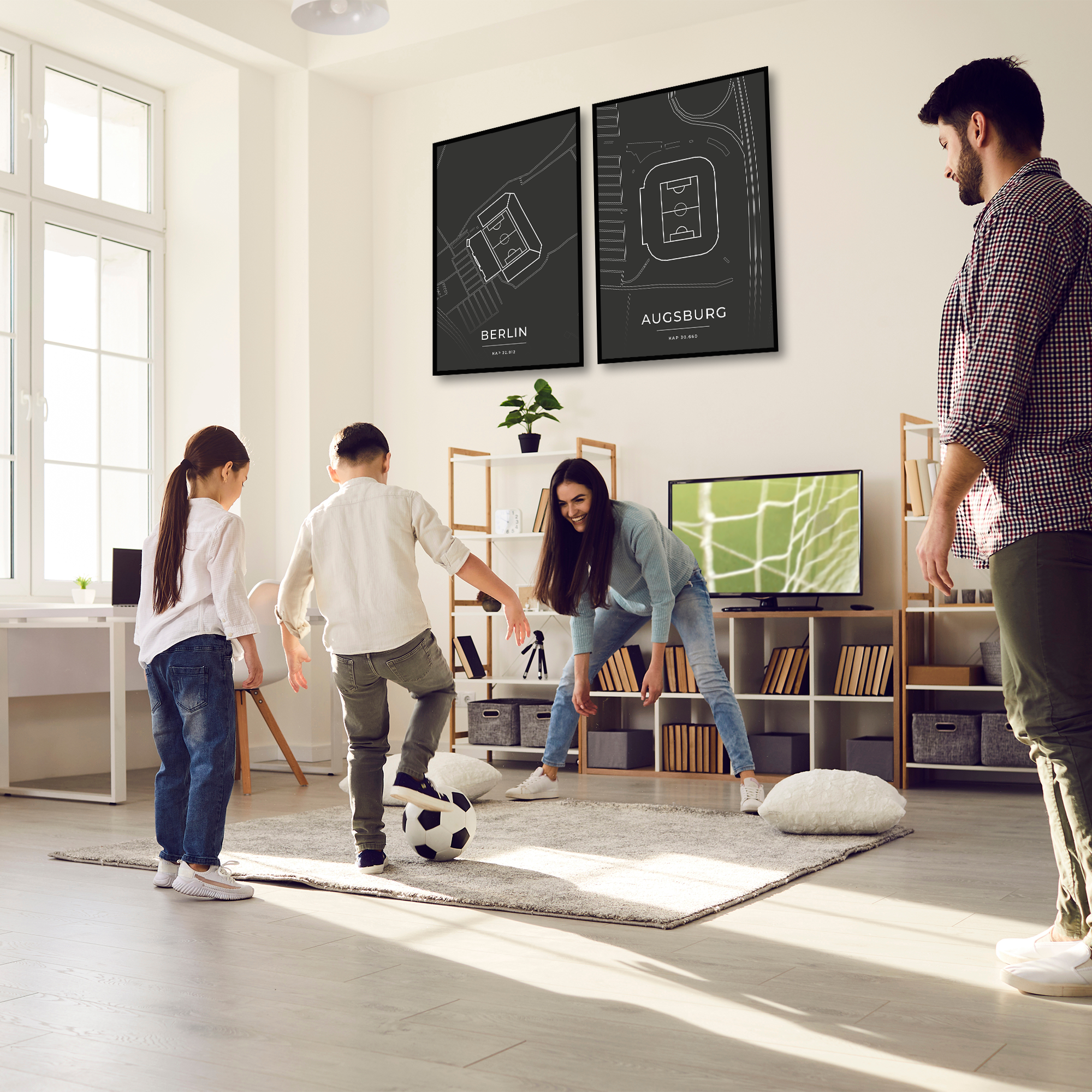 Stadion Poster - Augsburg - Fussball Karte