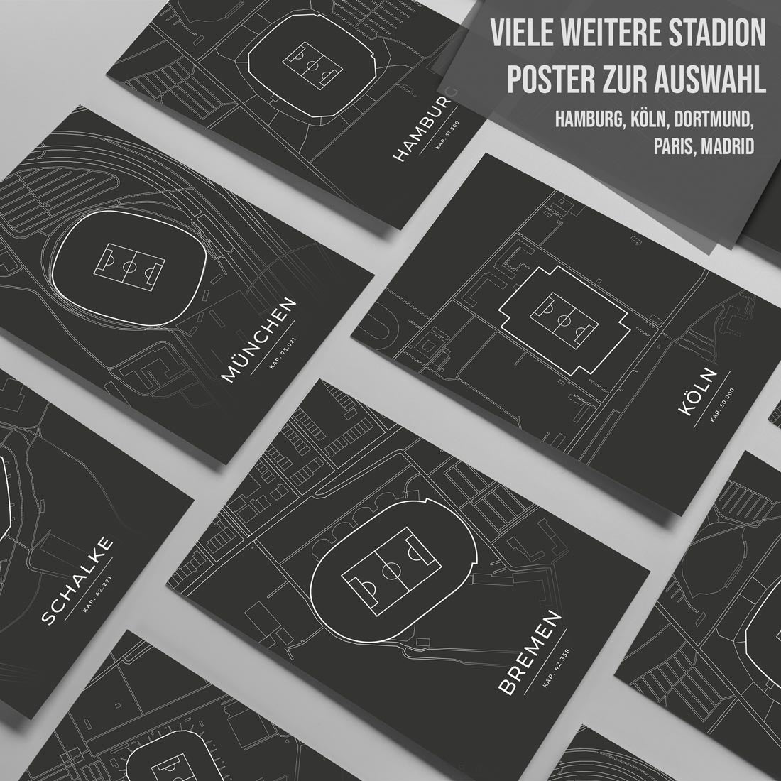 Stadion Poster - Bremen - Fussball Karte