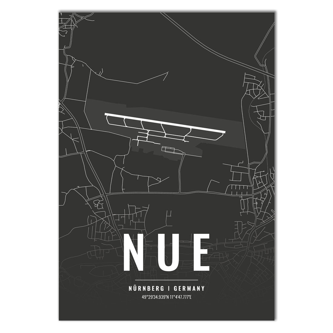 Flughafen Poster - NUE - Nürnberg