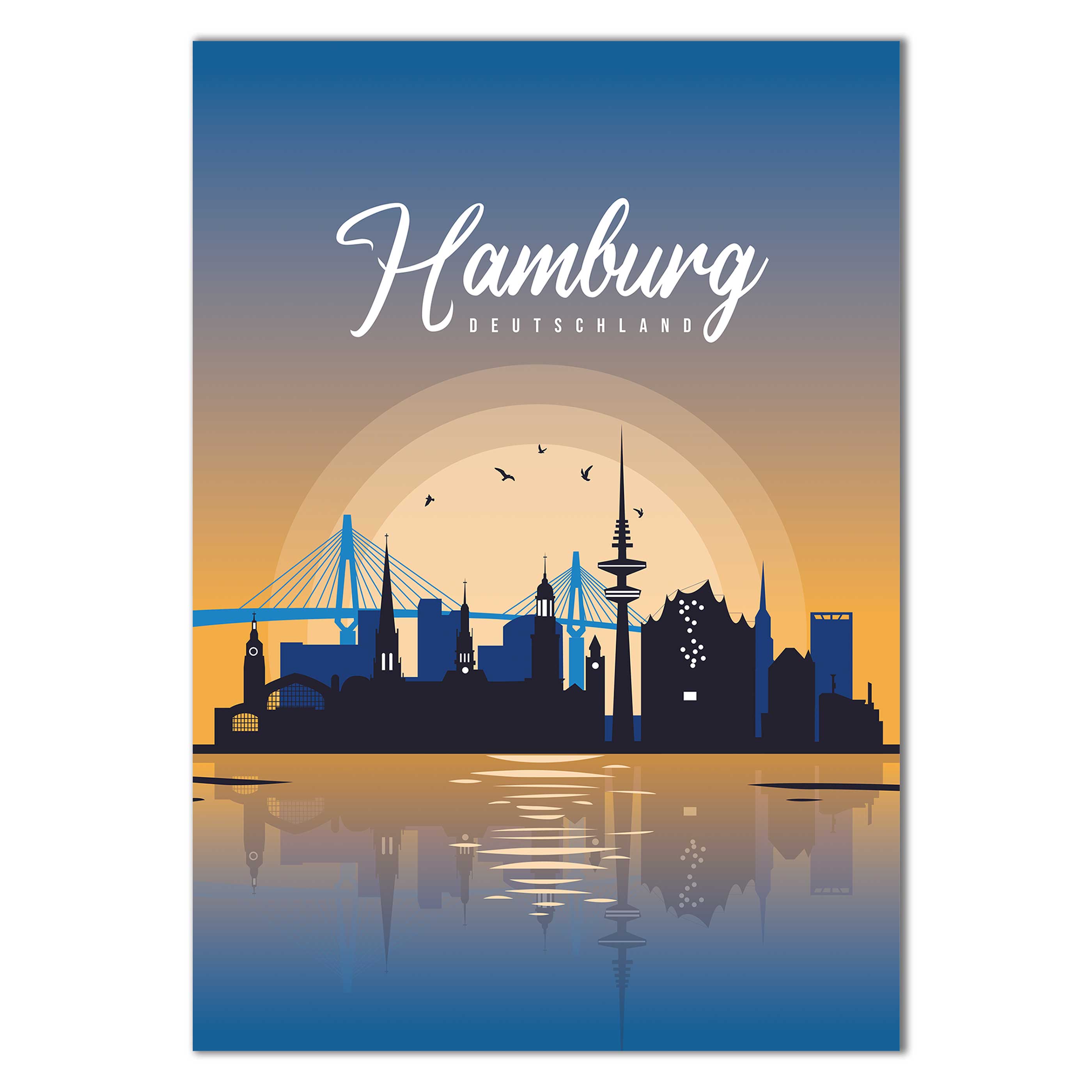 Poster Hamburg Skyline - by "Lou"