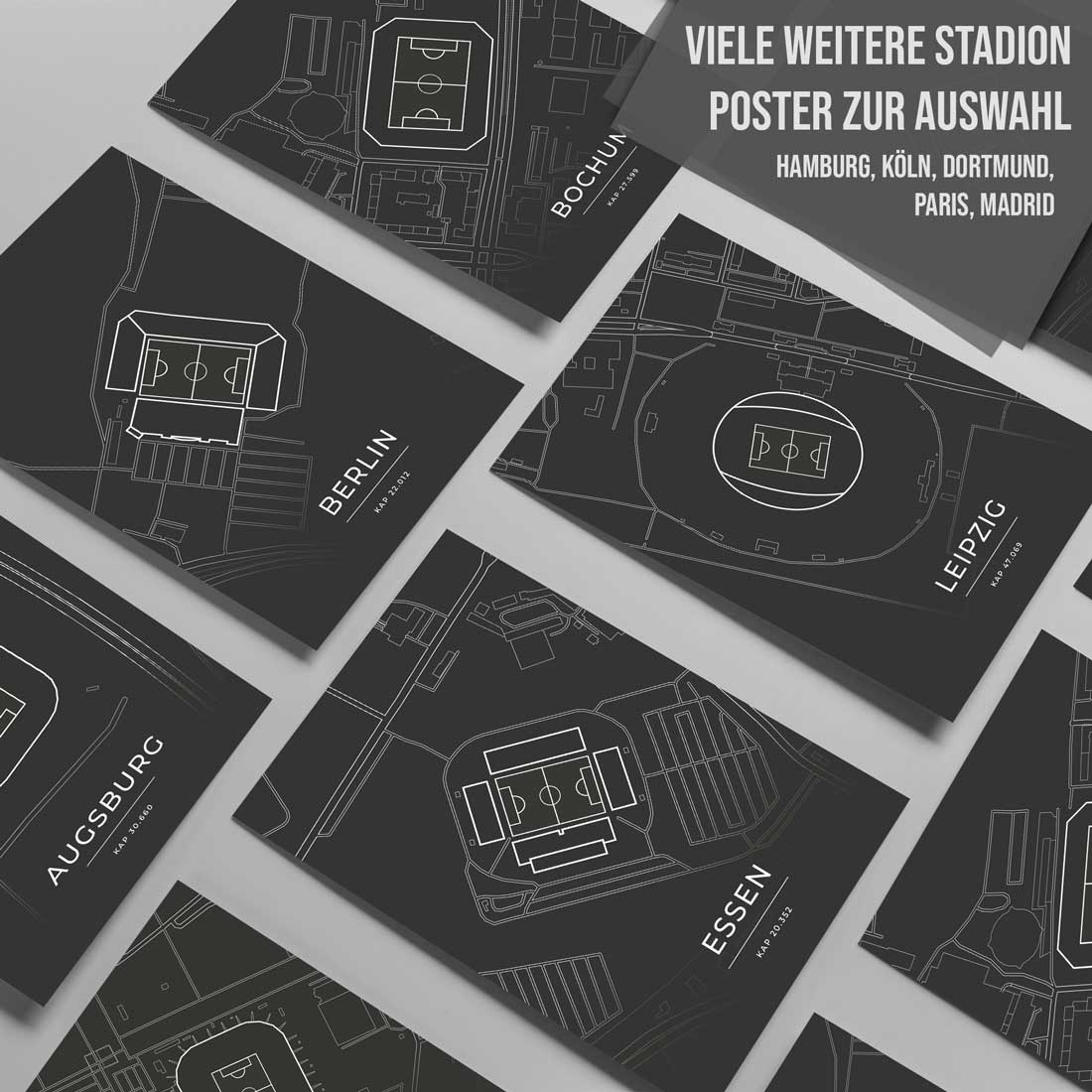Stadion Poster - Berlin - Fussball Karte