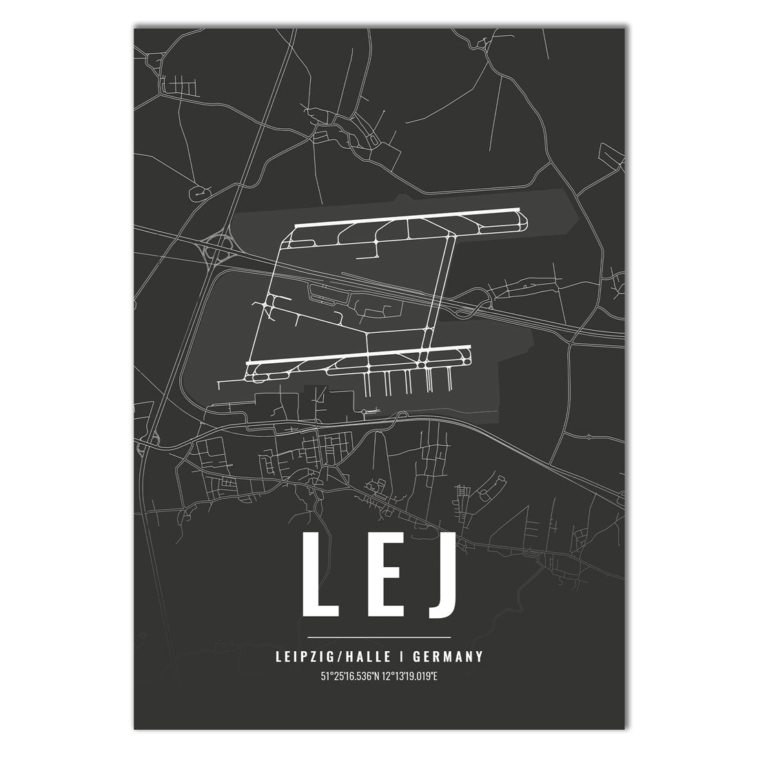 Flughafen Poster - LEJ - Leipzig