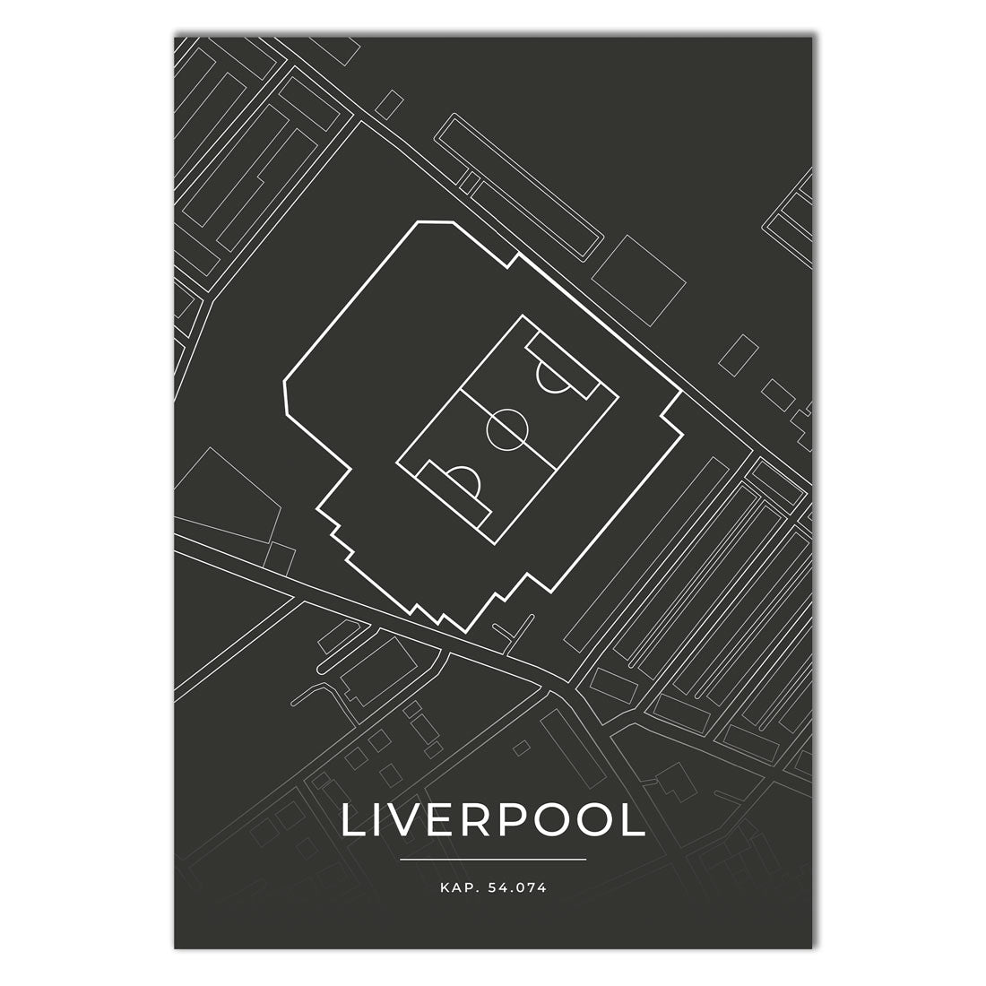 Stadion Poster - Liverpool - Fussball Karte