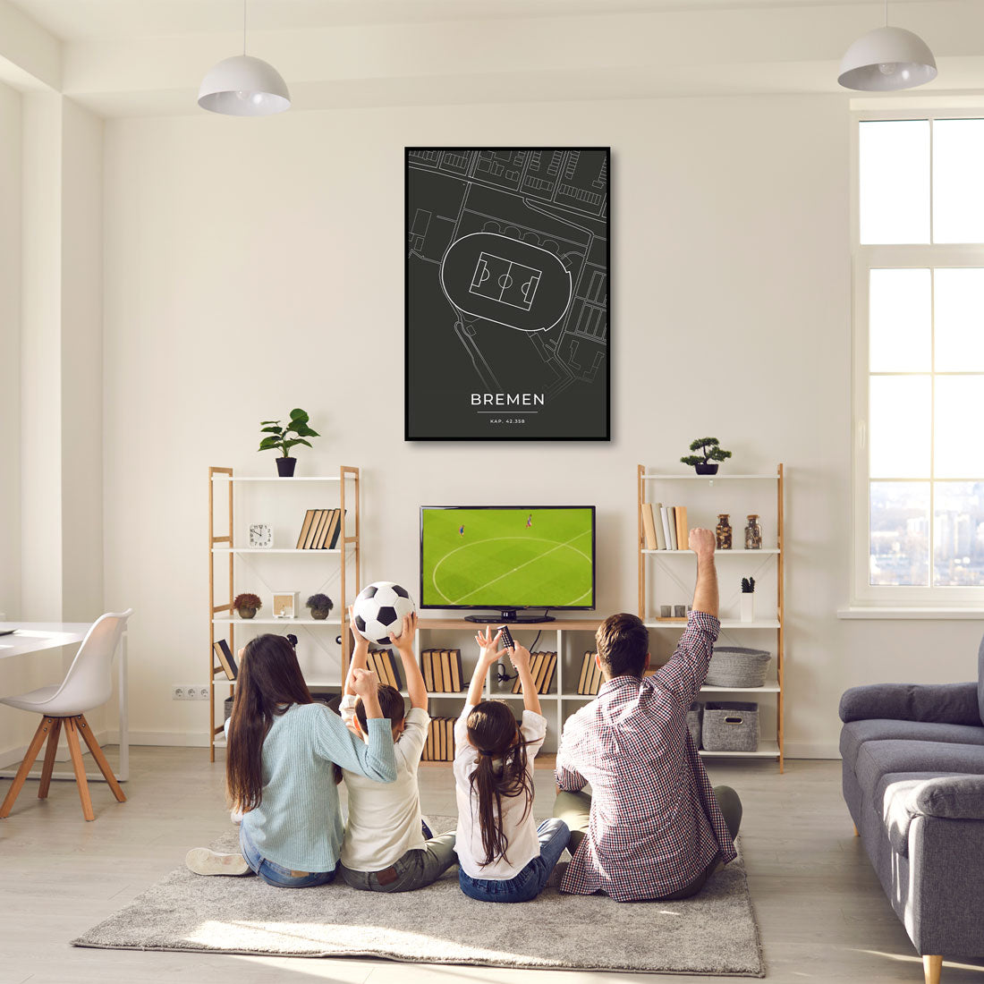 Stadion Poster - Bremen - Fussball Karte