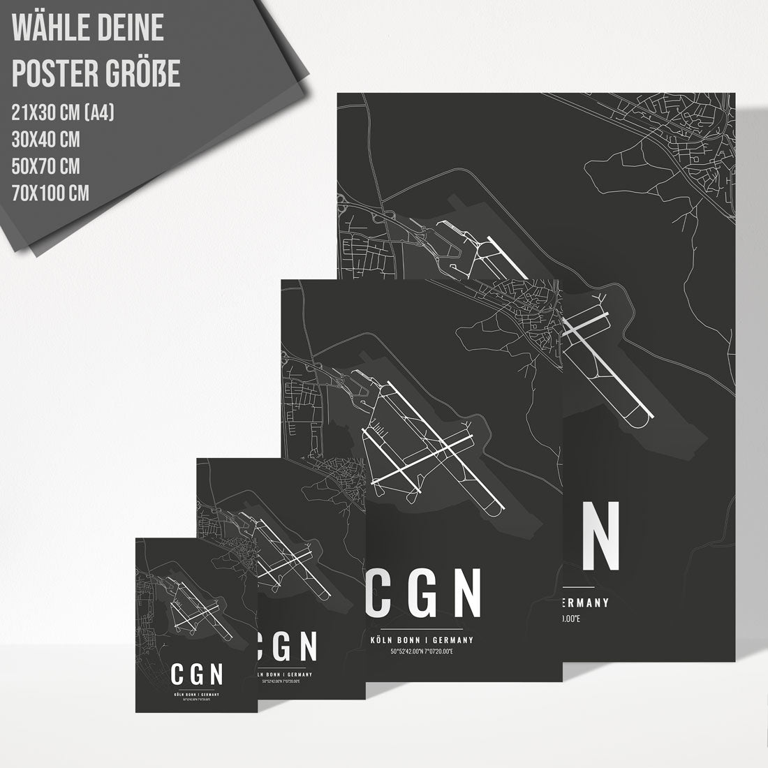 Flughafen Poster - CGN - Cologne Köln