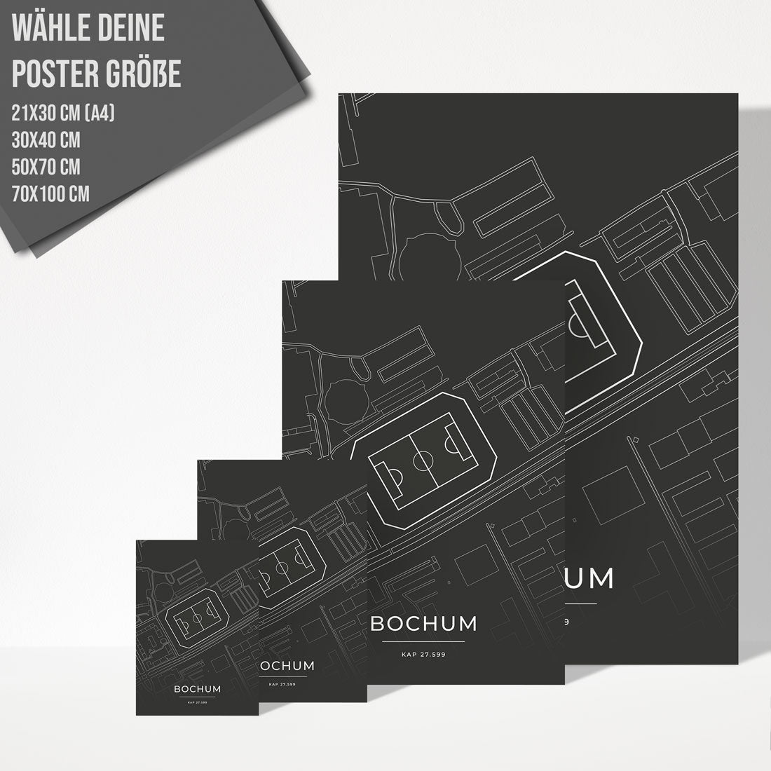 Stadion Poster - Bochum - Fussball Karte