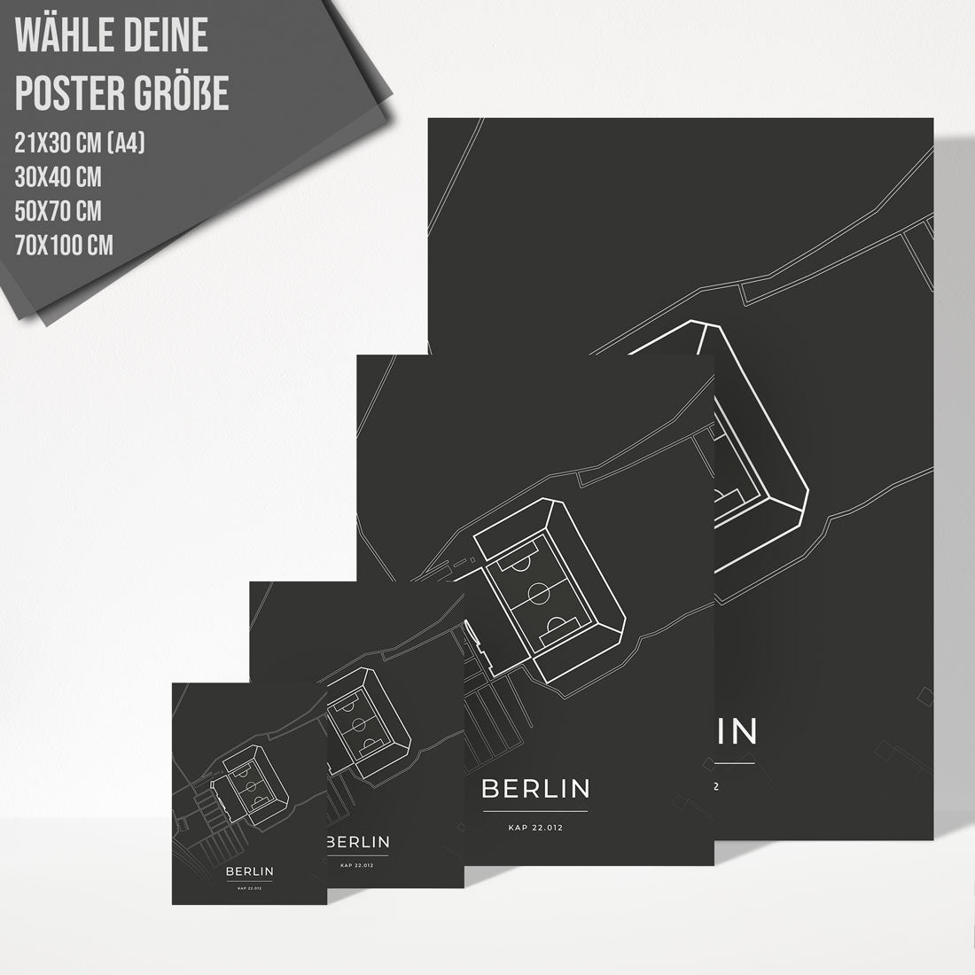 Stadion Poster - Berlin - Fussball Karte