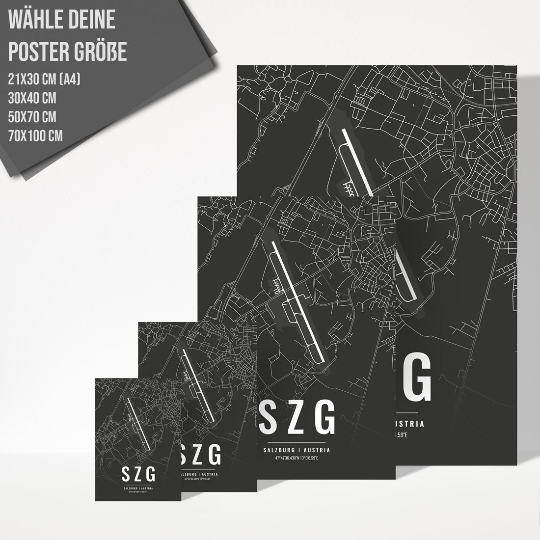 Flughafen Poster - SZG - Salzburg
