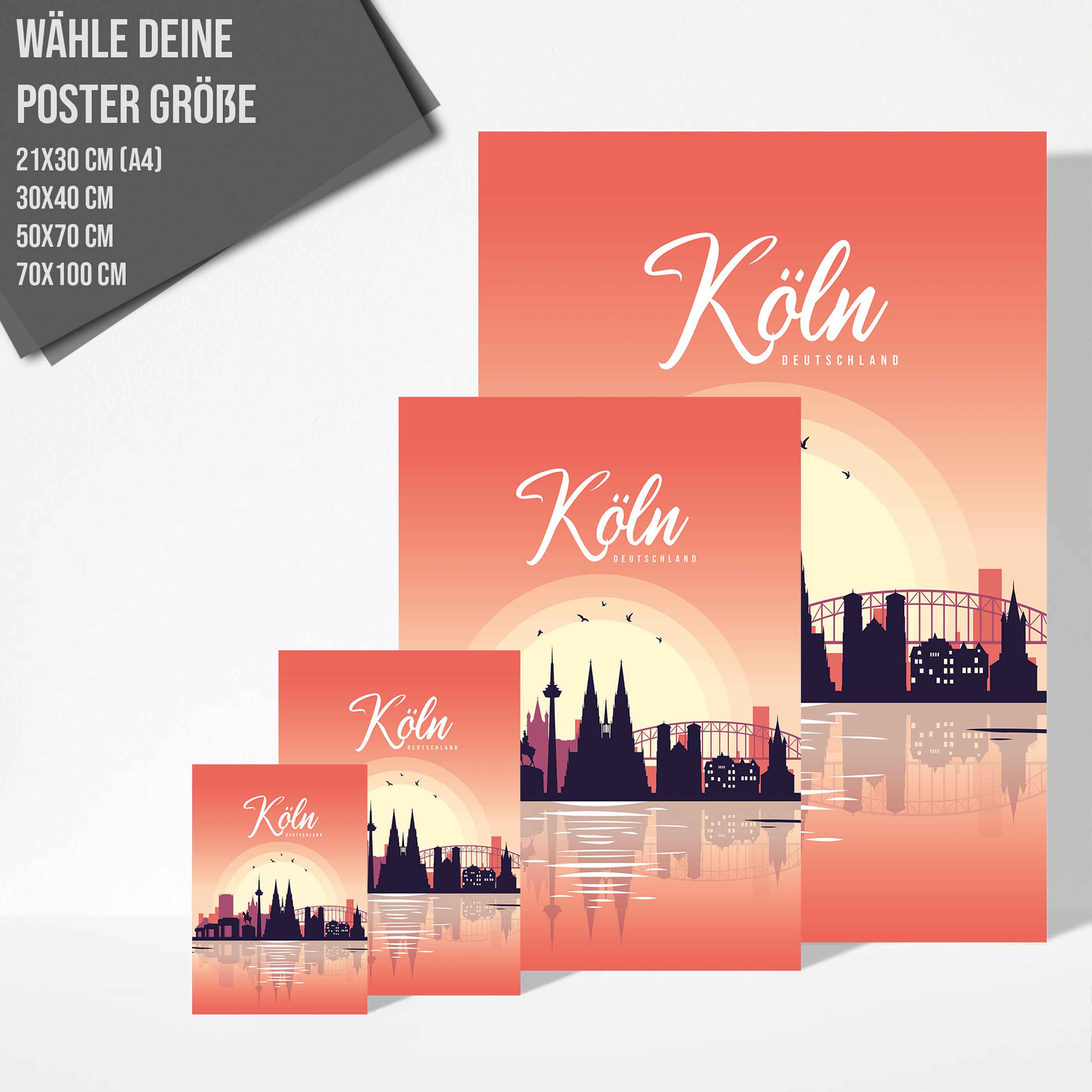 Poster Köln Skyline - by "Lou"