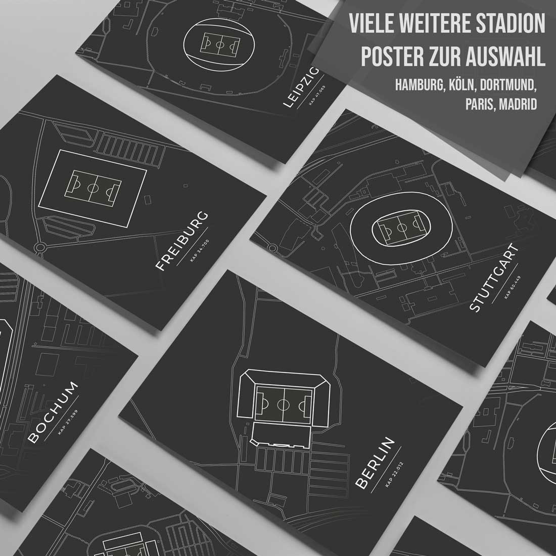 Stadion Poster - Bochum - Fussball Karte