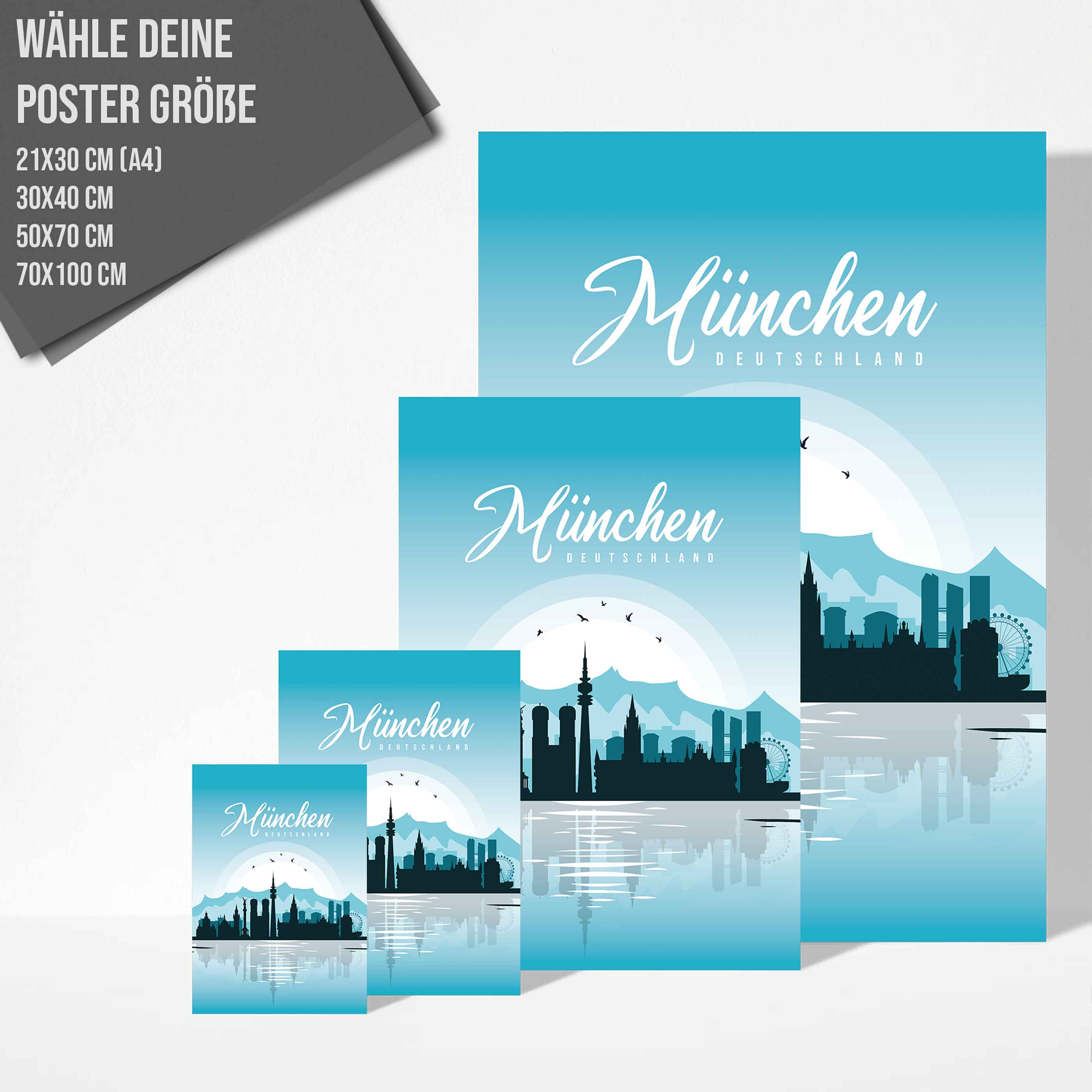 Poster München Skyline - by "Lou"