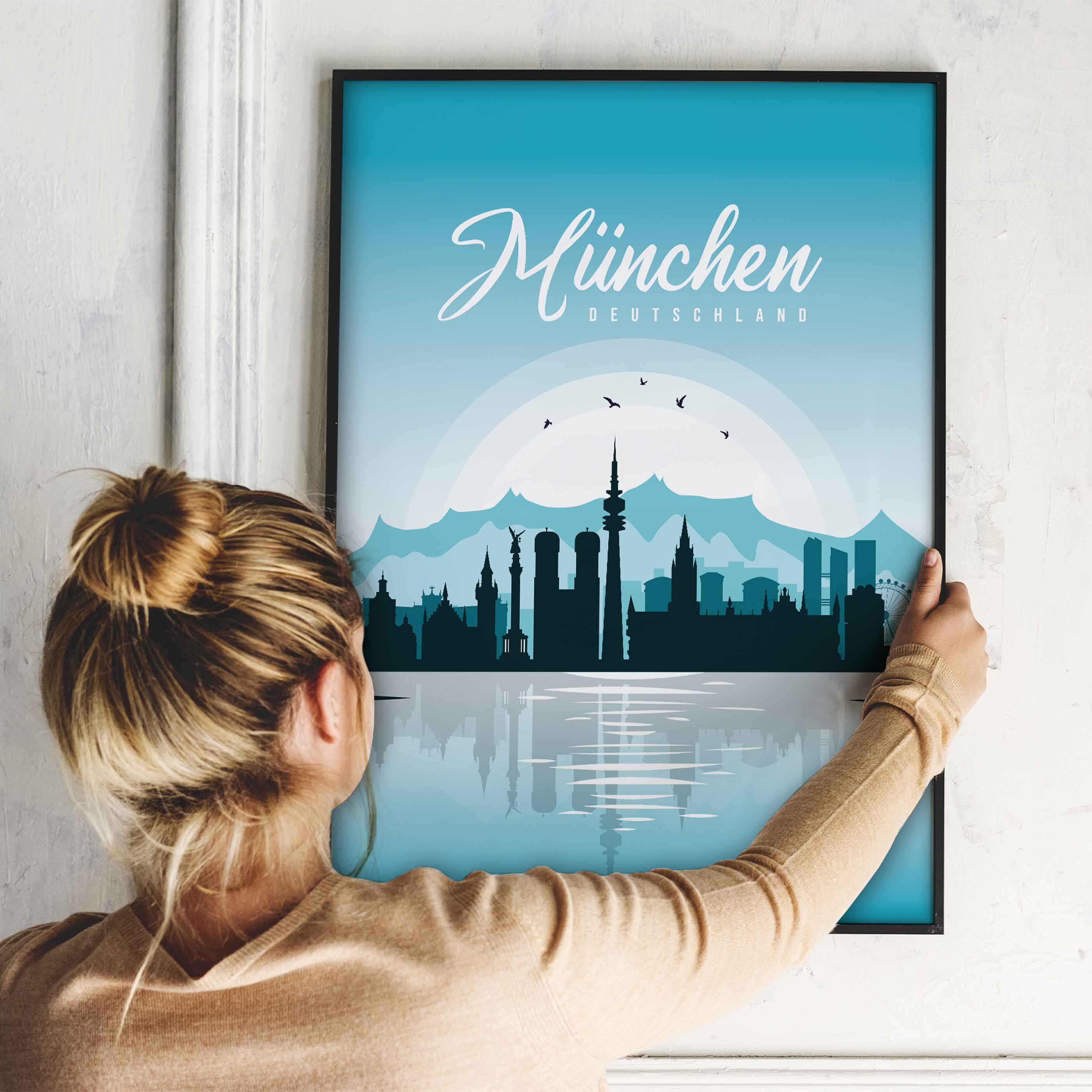 Poster München Skyline - by "Lou"