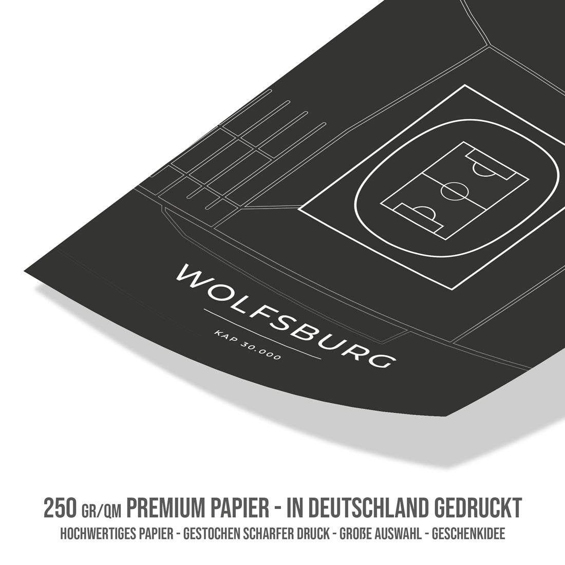 Stadion Poster - Wolfsburg - Fussball Karte