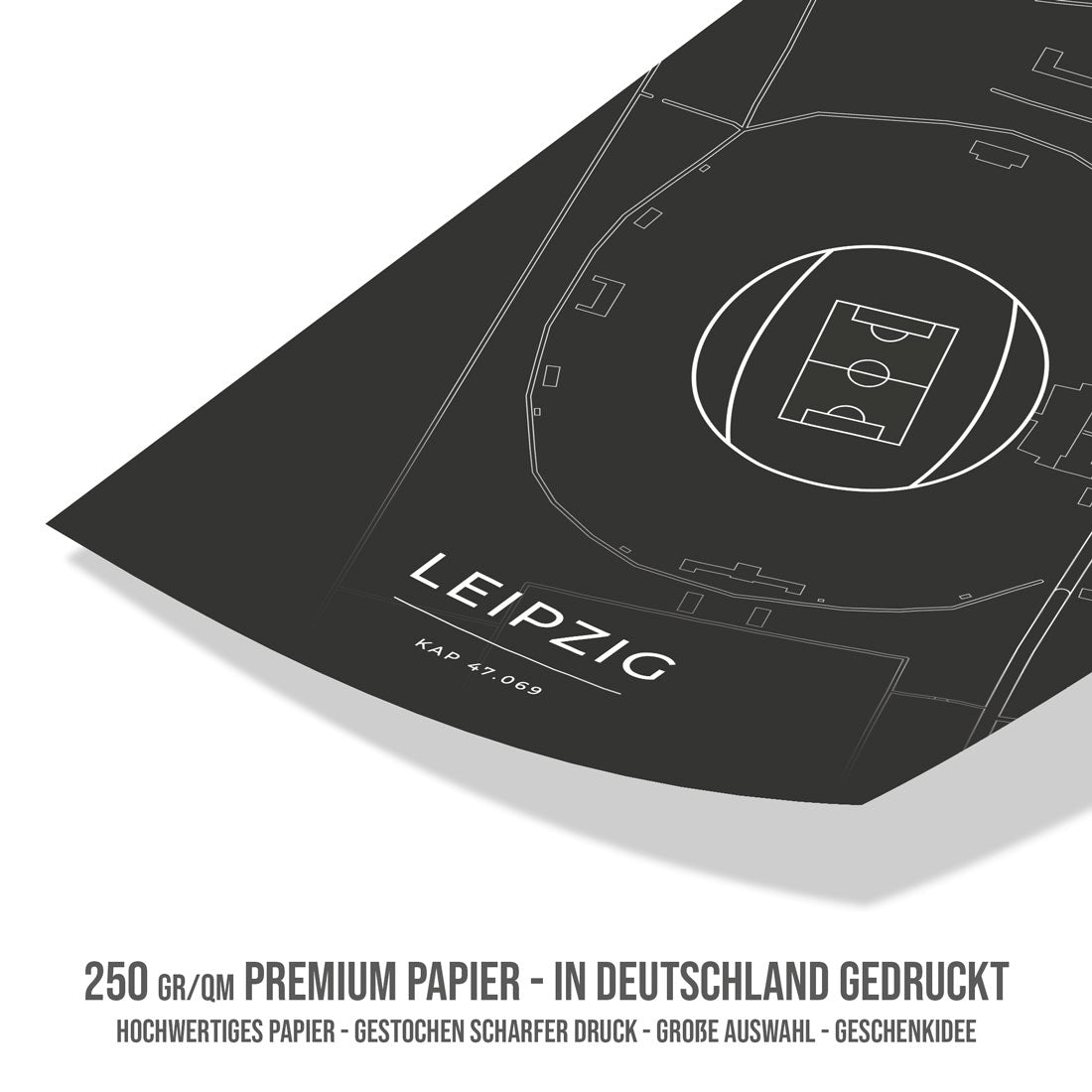 Stadion Poster - Leipzig - Fussball Karte