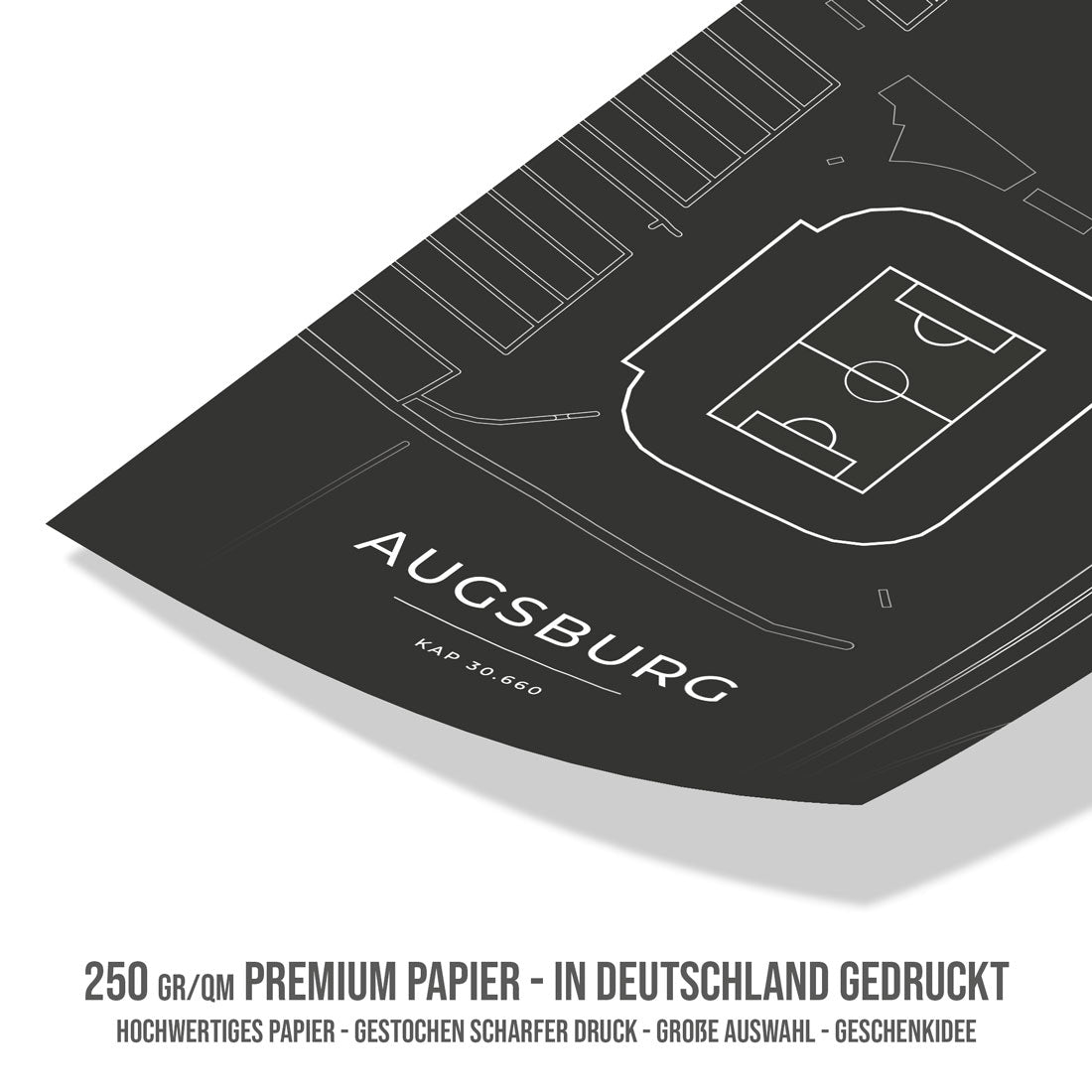 Stadion Poster - Augsburg - Fussball Karte