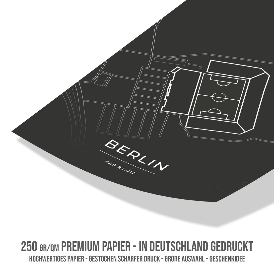 Stadion Poster - Berlin - Fussball Karte