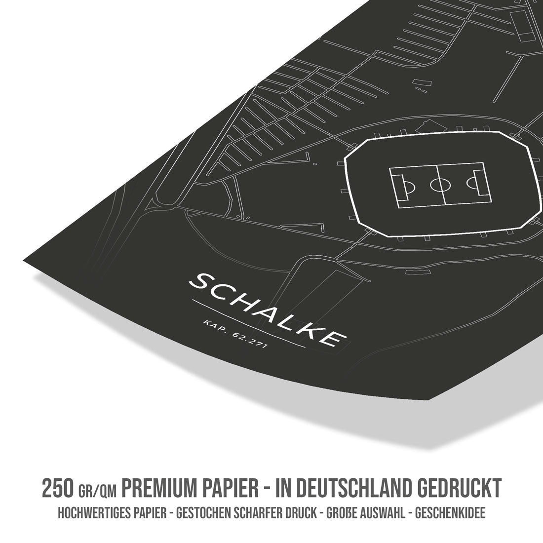 Stadion Poster - Schalke - Fussball Karte