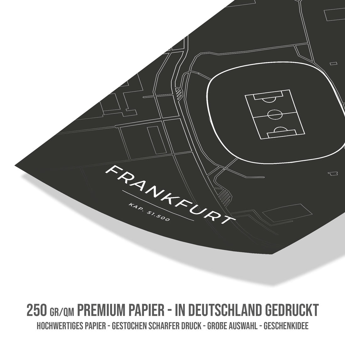 Stadion Poster - Frankfurt - Fussball Karte