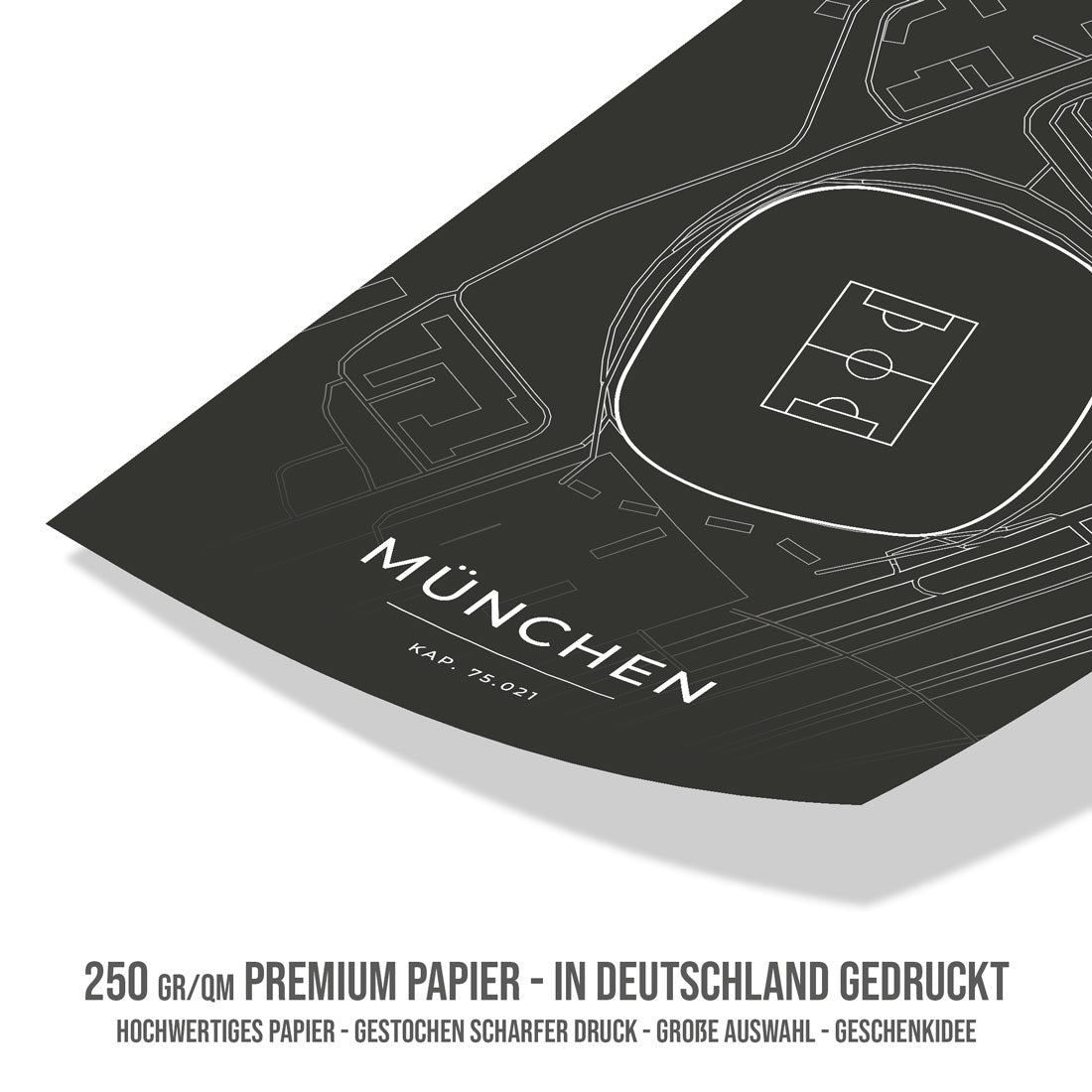 Stadion Poster - München - Fussball Karte