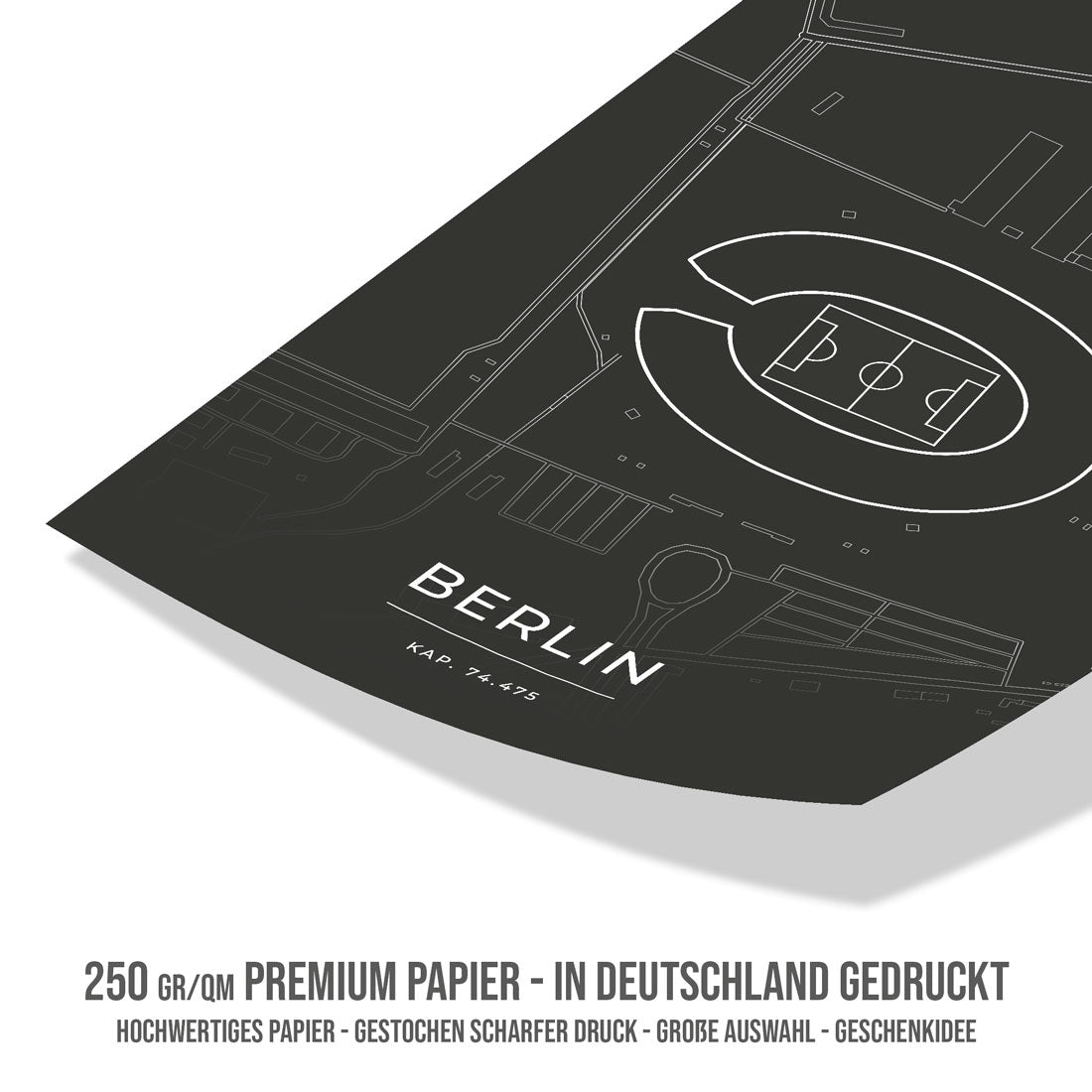 Stadion Poster - Berlin - Fussball Karte