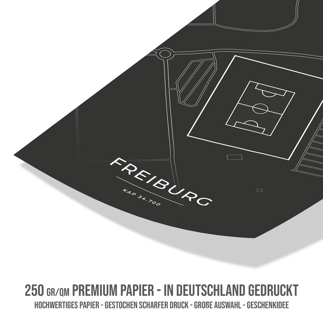 Stadion Poster - Freiburg - Fussball Karte