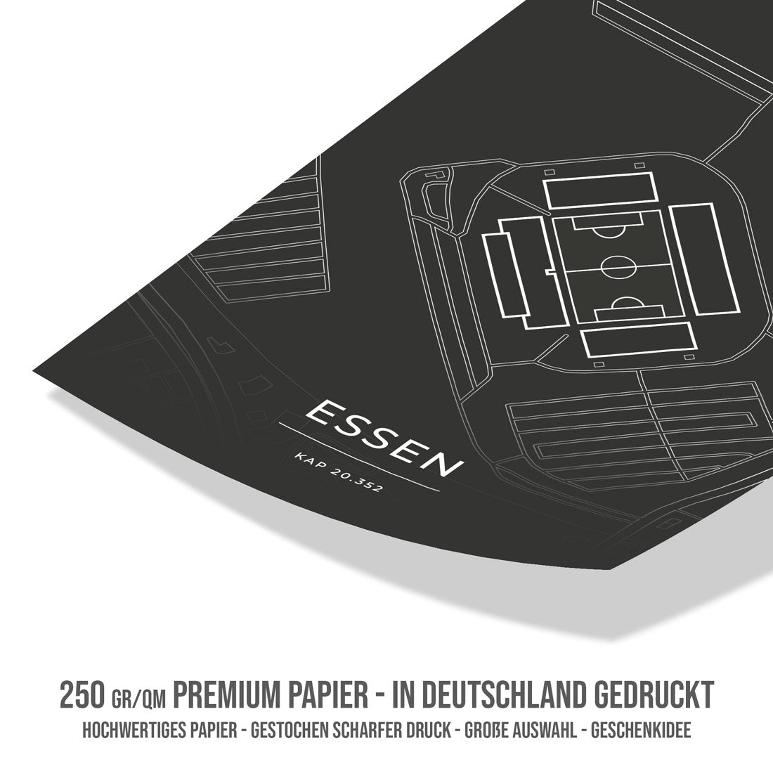 Stadion Poster - Essen - Fussball Karte